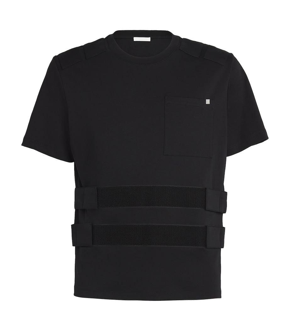 Helmut Lang Mens Velcro-Strap Armor T-Shirt Black Image 1