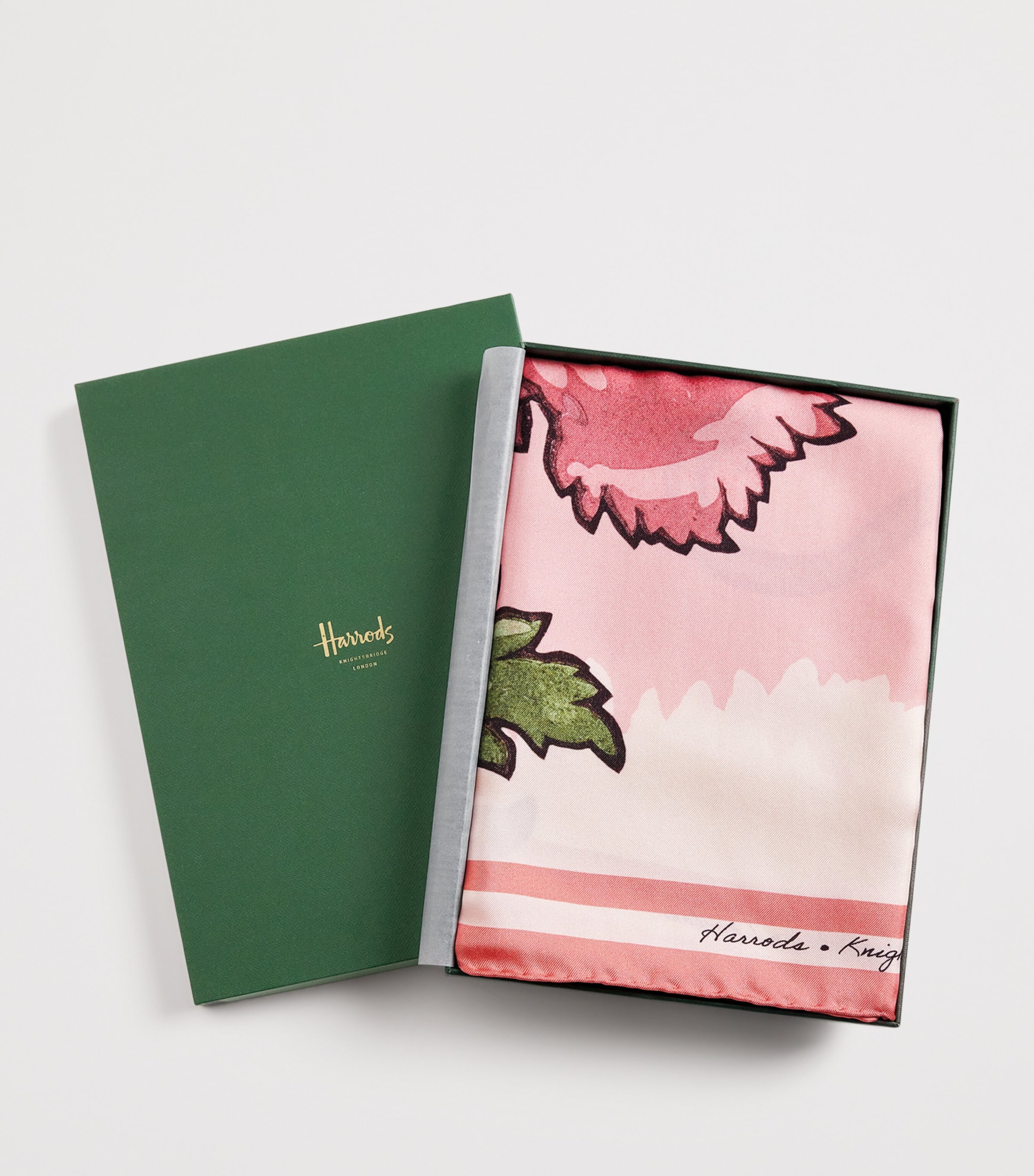 Silk Floral Scarf PINK Image 5