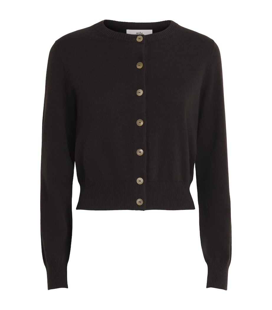 arch 4 Womens Cashmere Celestina Cardigan Brown Wood Image 1