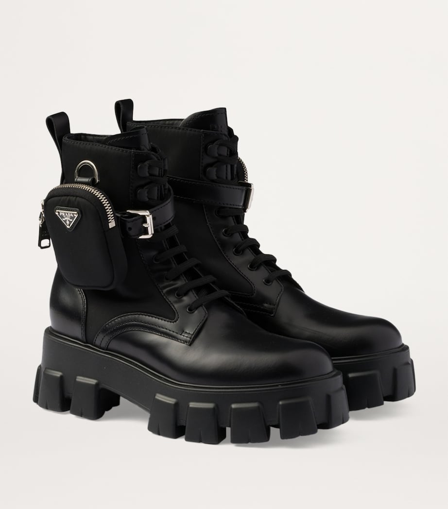 Leather Monolith Boots with Pouch 55 F0002 Image 3
