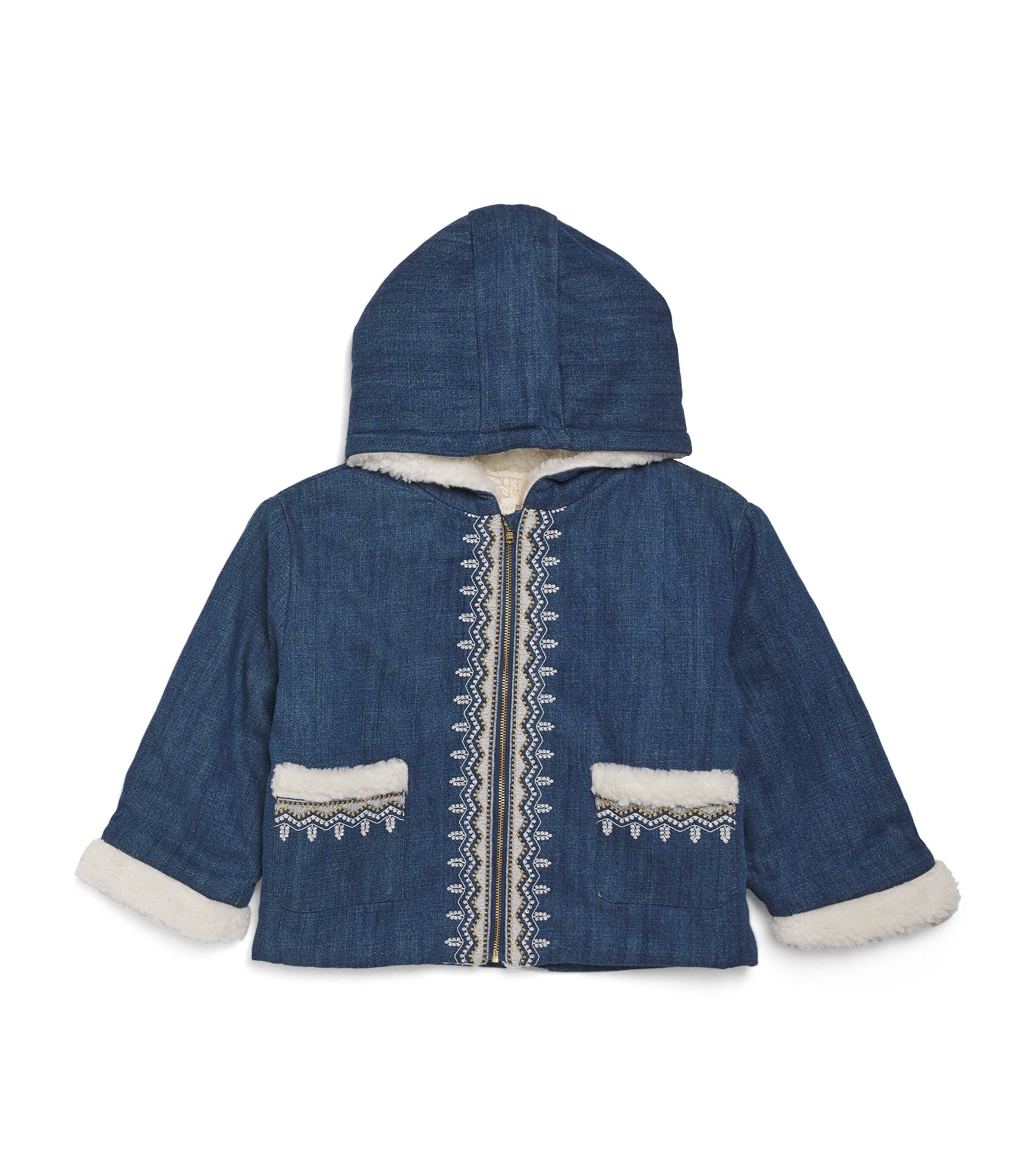 Louise Misha Hooded Melvette Denim Coat (4-12 Years) | Kids New In | Girls Clothing | Coats & Jackets