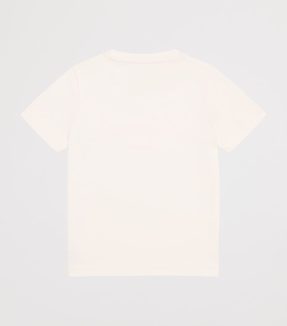 Harrods Cotton Jersey Embroidered T-Shirt Ivory Image 2