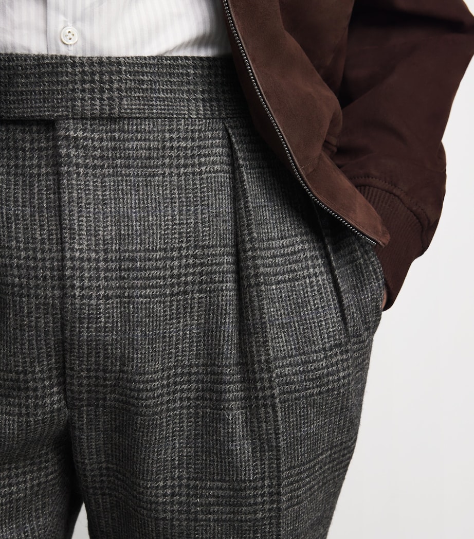 Wool Check Trousers MED GRY MU Image 6