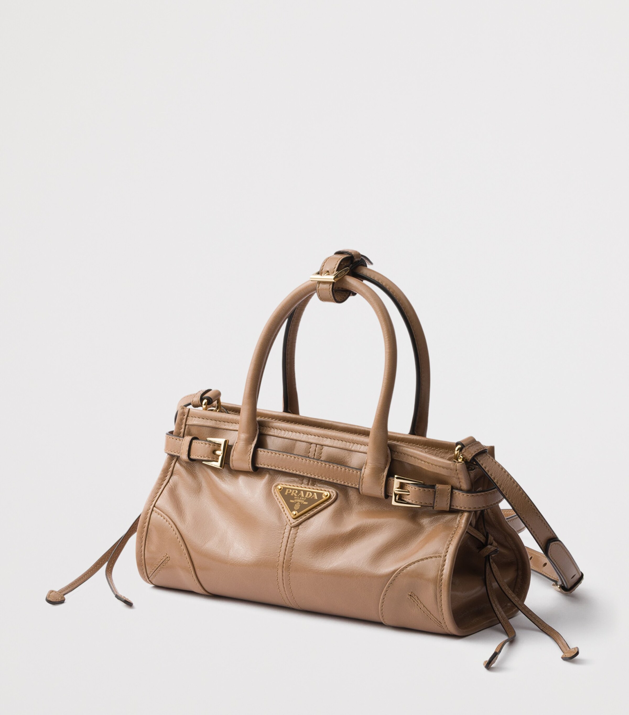 Prada Mini Leather Bonnie Top-Handle Bag Image 2
