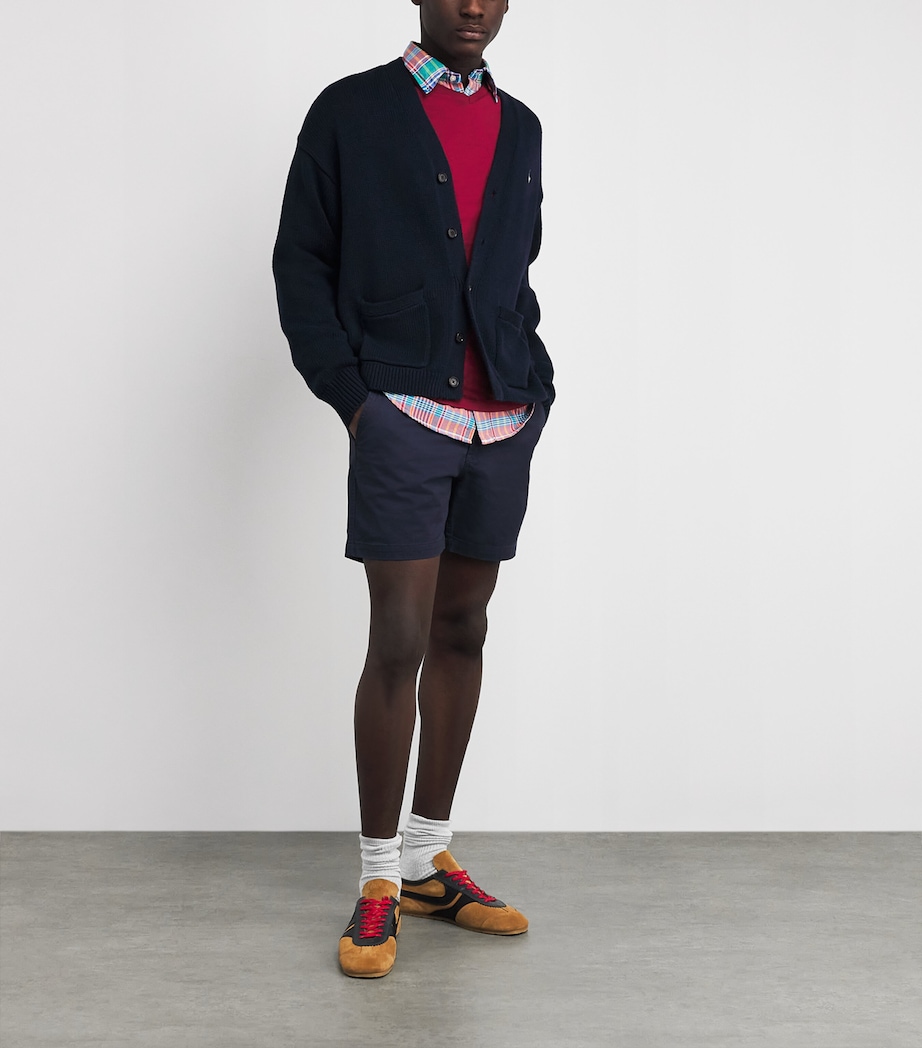 Cotton Logo V-Neck T-Shirt HERITAGE RED/C5213 Image 2