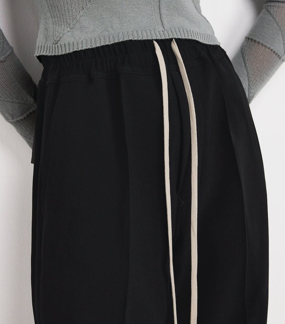 Stretch-Organic Cotton Drawstring Dietrich Trousers 09 BLACK Image 6
