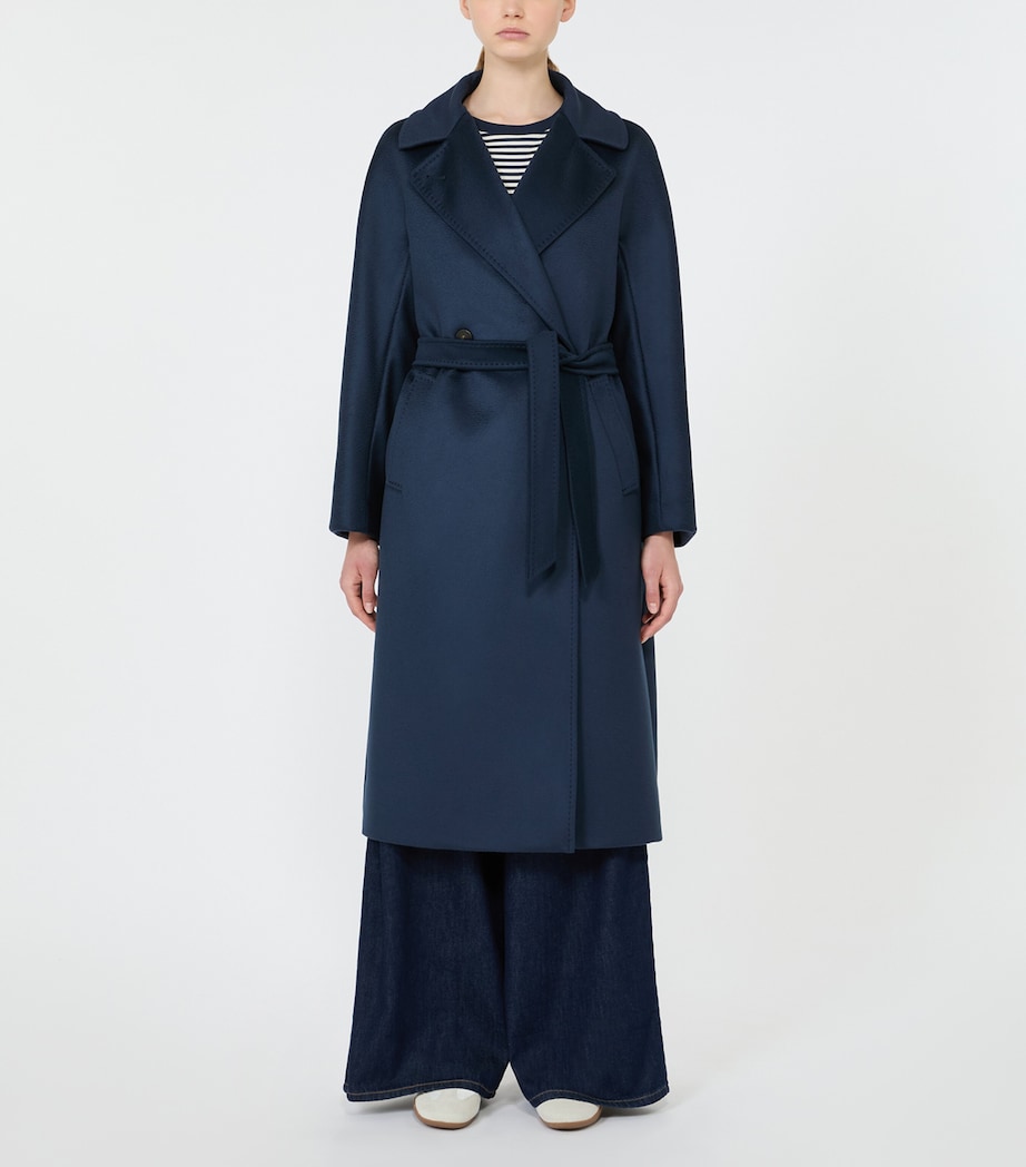 Weekend Max Mara Womens Wool Double-Breasted Coat Ultramarine Image 3
