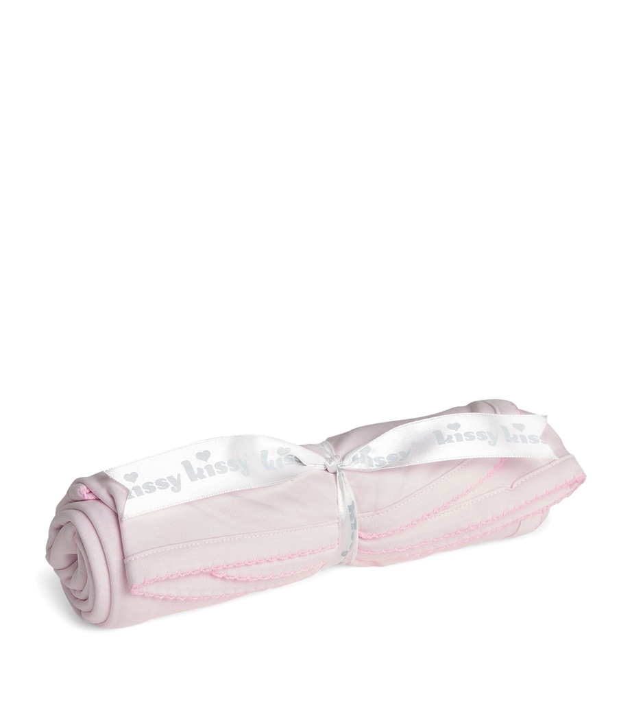 Pima Cotton Embroidered Elephant Blanket (72cm x 66cm) K650PINK Image 1
