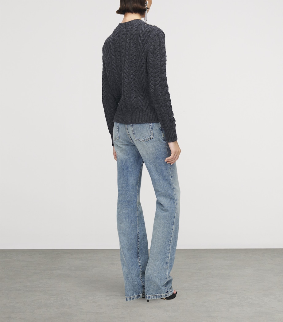 Wool-Cashmere Embellished Cardigan 1391 Image 4