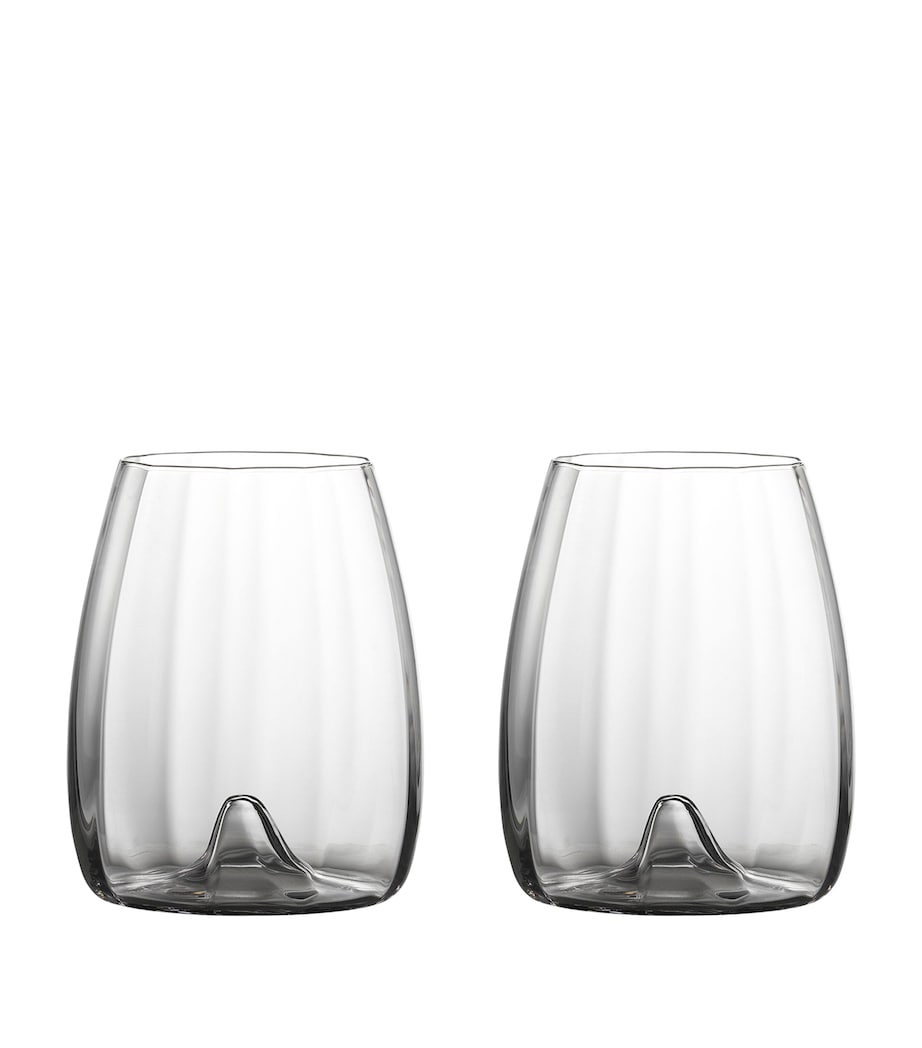 Set of 2 Elegance Optic Stemless Wine Glasses (520ml) CLEAR Image 1
