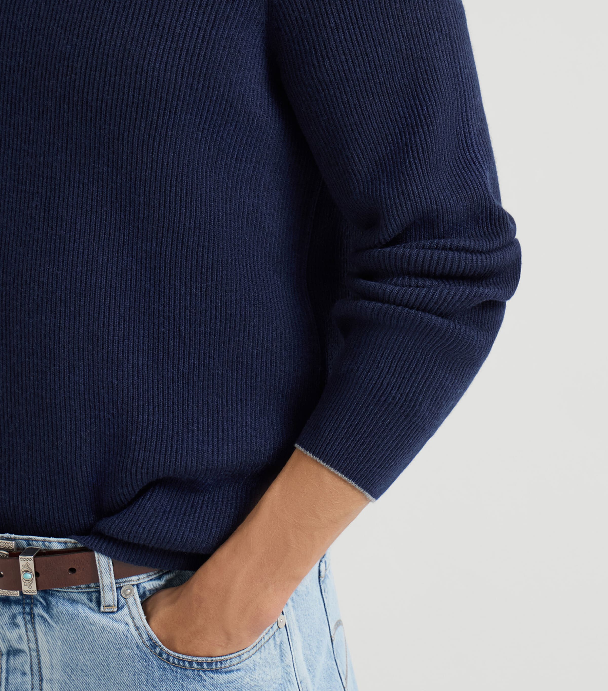 Brunello Cucinelli Mens Cashmere English Rib Sweater Image 6