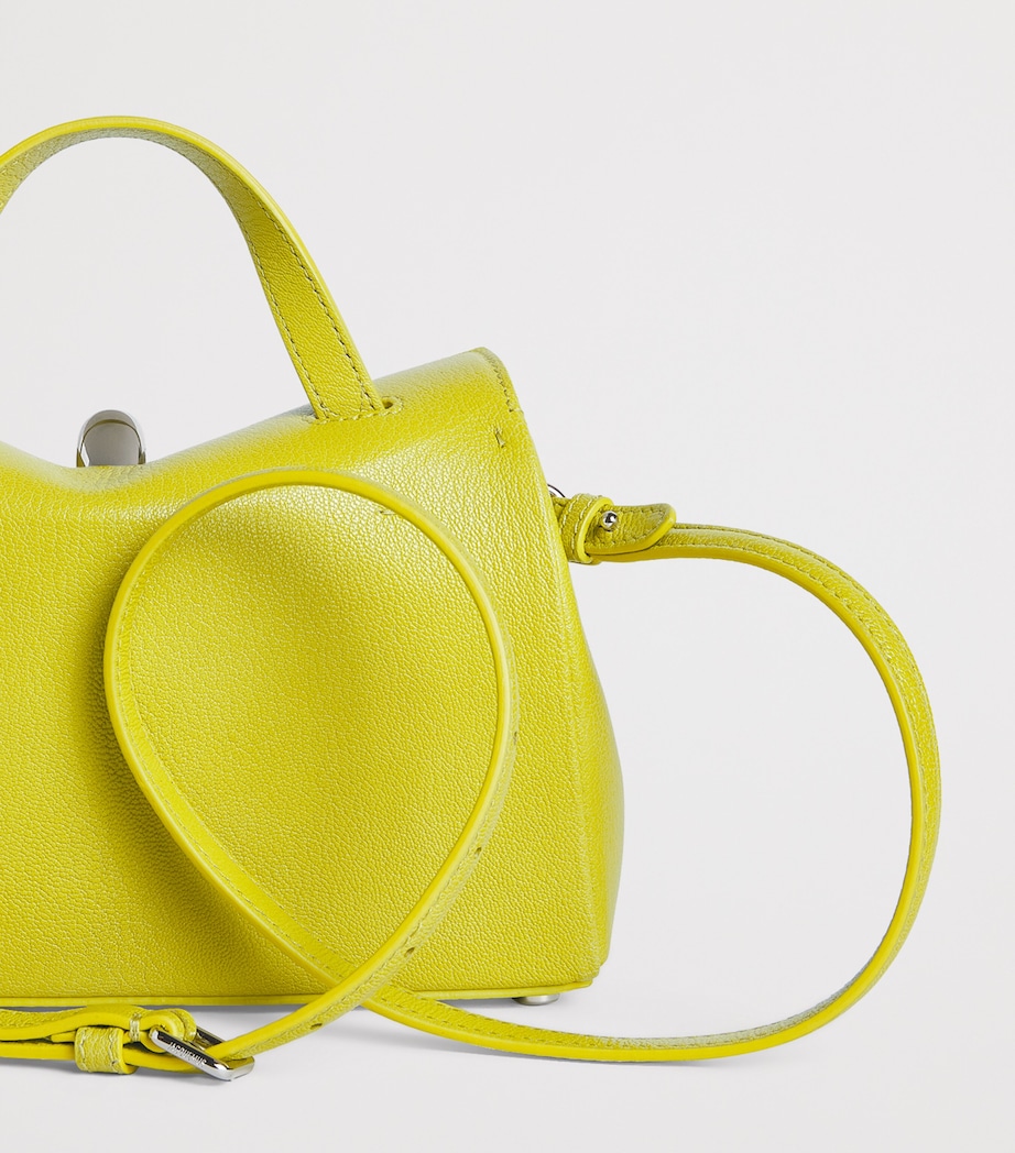 Jacquemus Small Leather Valérie Top-Handle Bag Acid Green Image 5