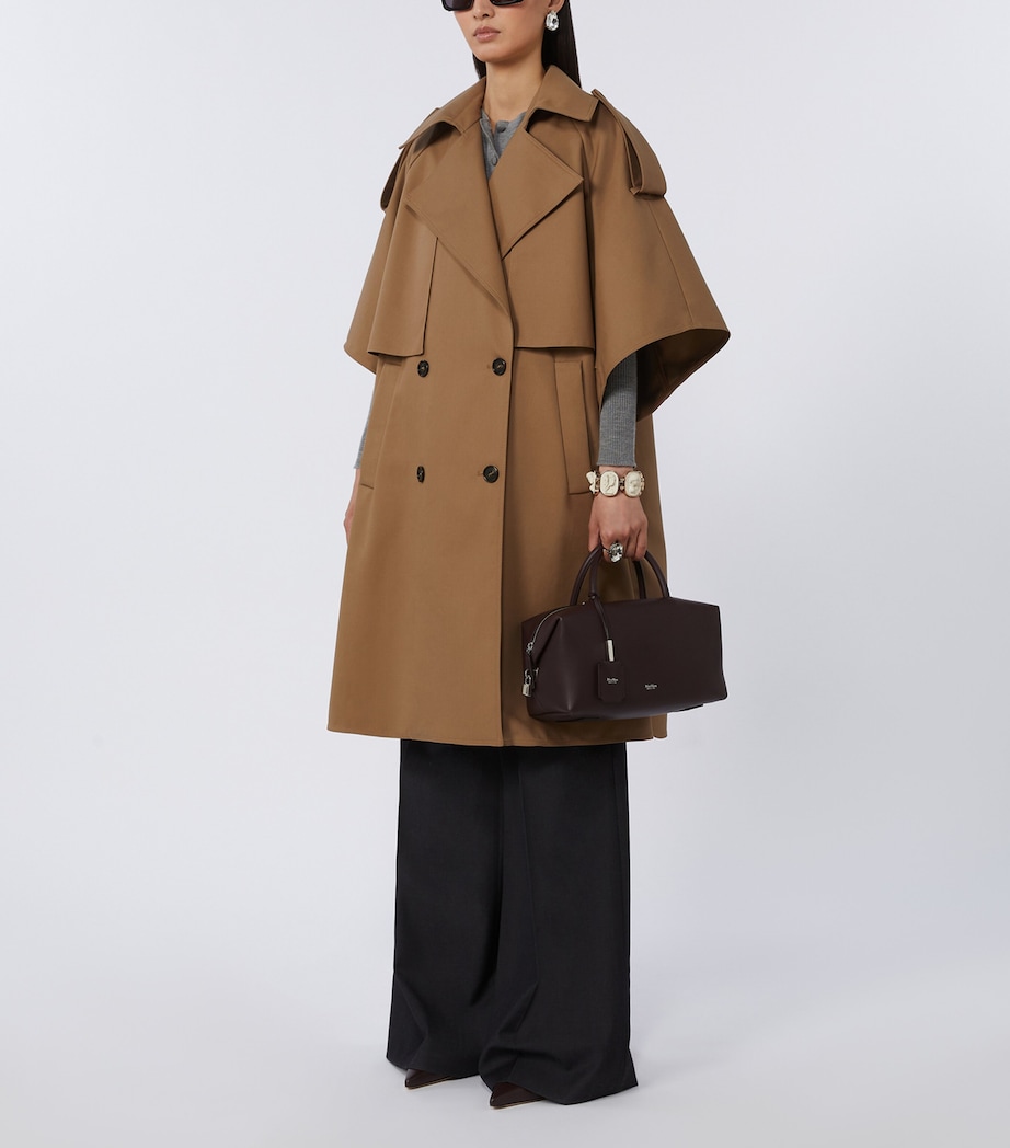 Max Mara Womens Cashmere Double-Breasted Cape Colonial Image 3