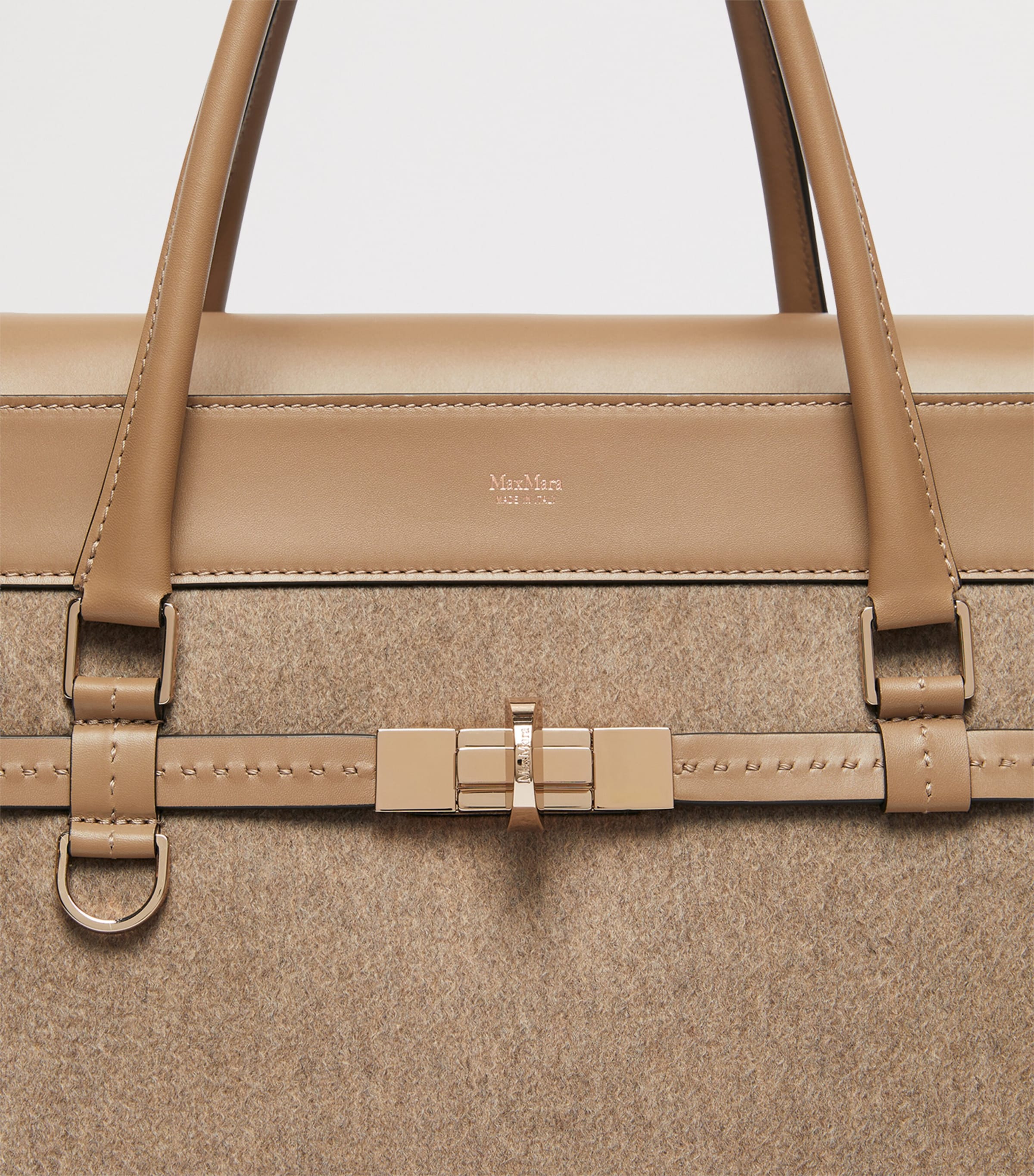 Large Cashmere Margaux Top-Handle Bag BROWN Image 7