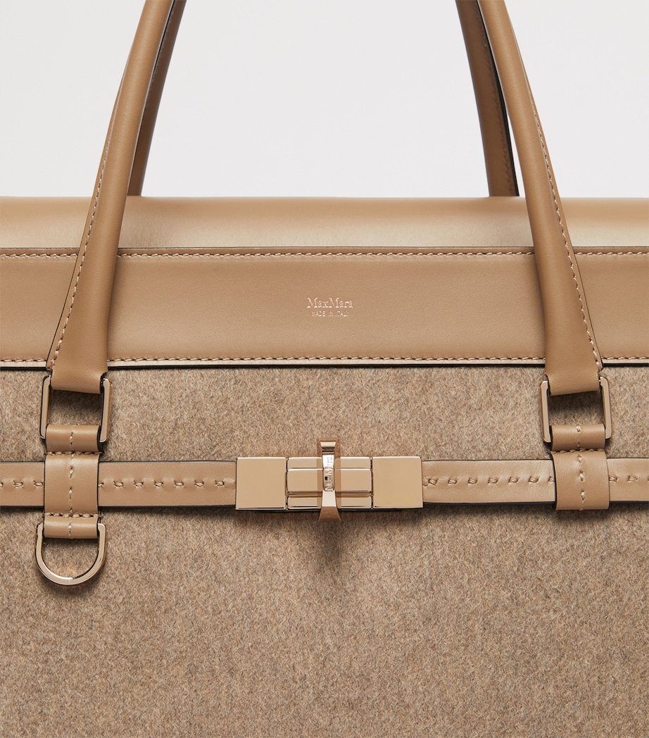 Large Cashmere Margaux Top-Handle Bag BROWN Image 7