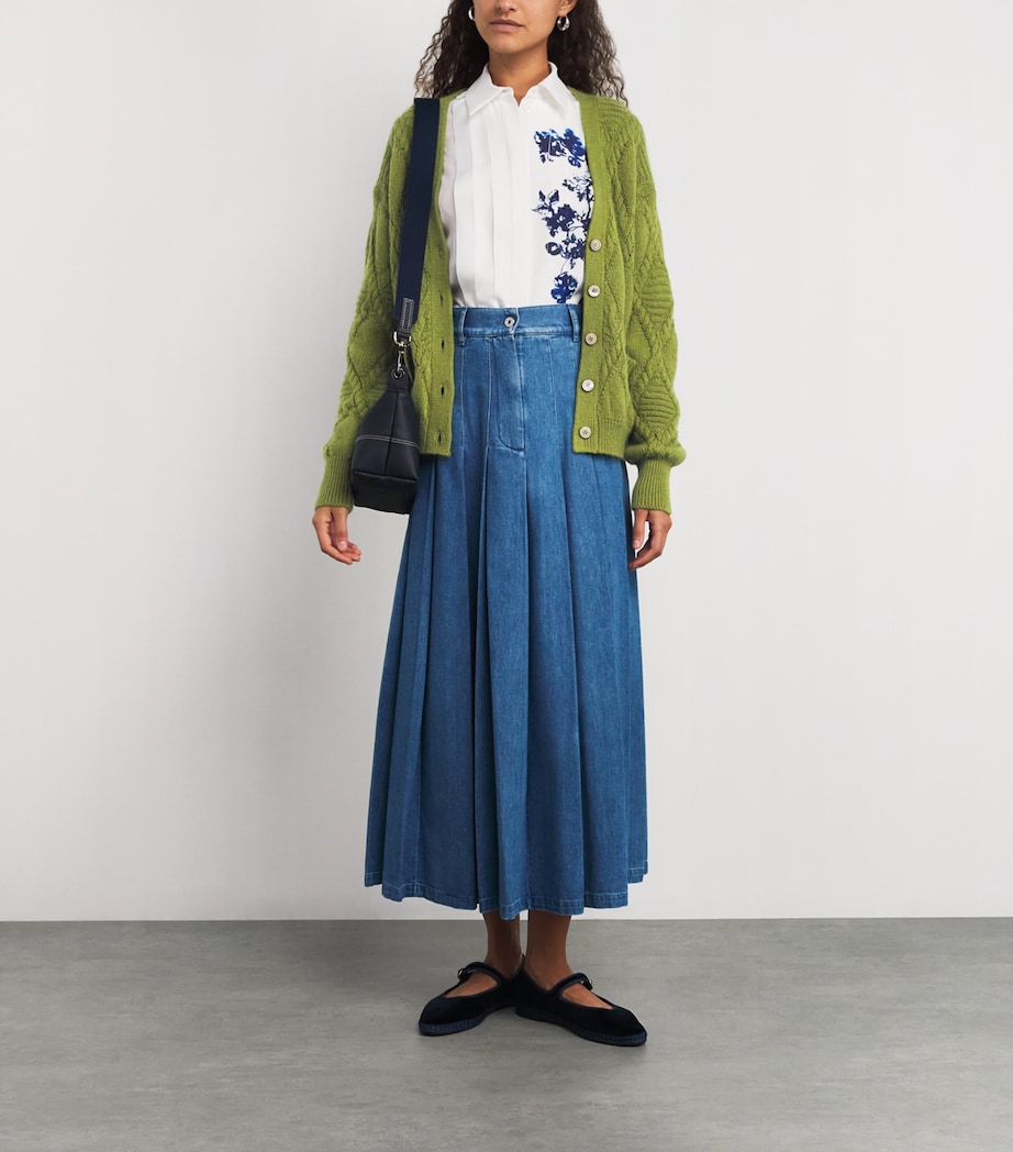 V-Neck Cardigan GREEN Image 2