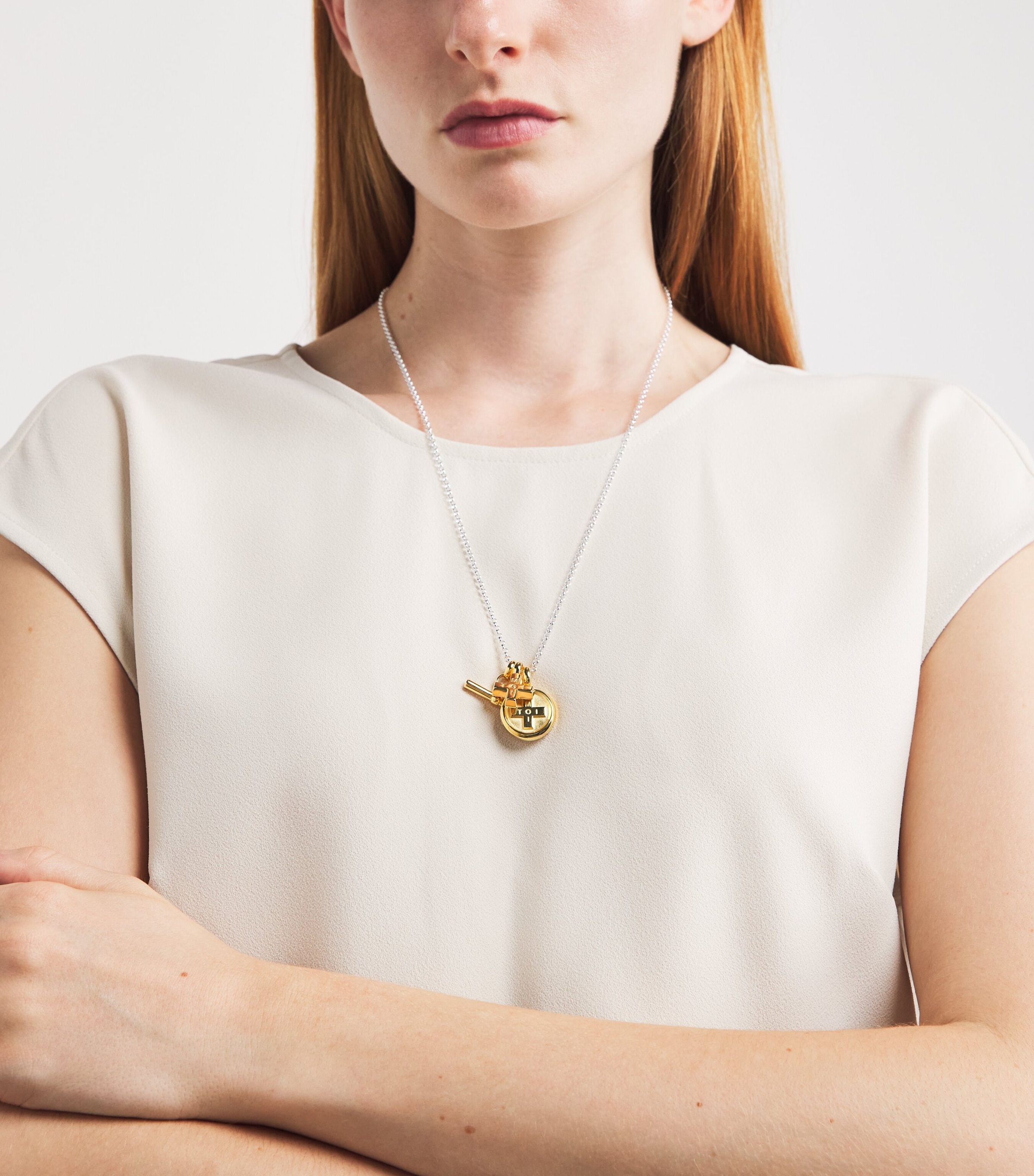 TILLY SVEAAS Gold-Plated Moi + Toi Cluster Necklace Gold/silver Image 2