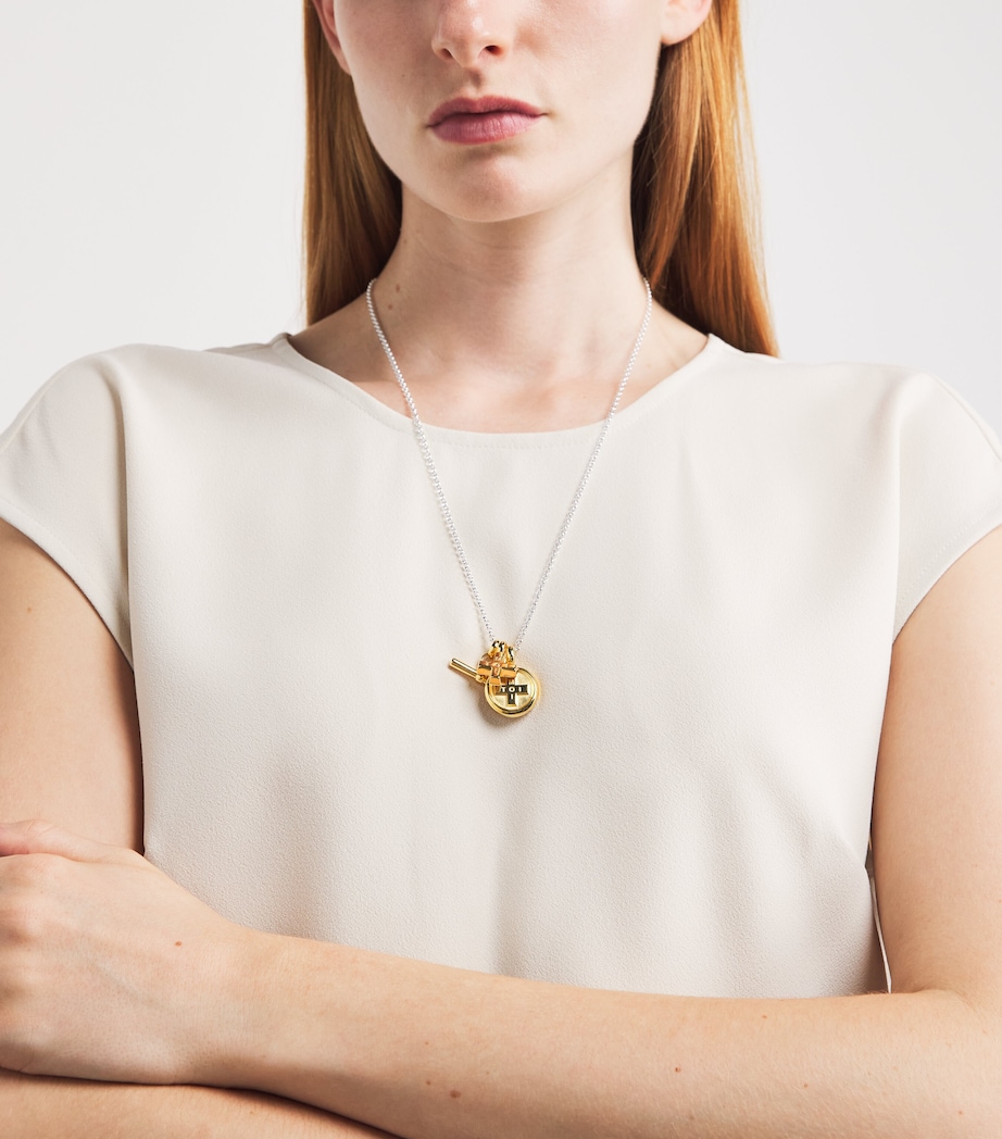 TILLY SVEAAS Gold-Plated Moi + Toi Cluster Necklace Gold/silver Image 2