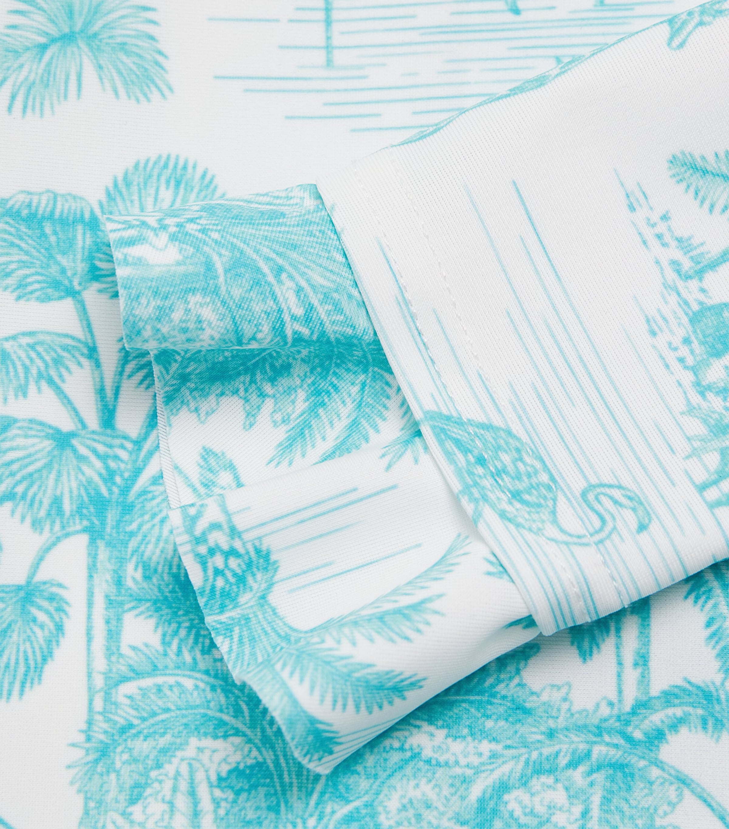 Ruffled Printed Swimysuit (2-12 Years) JUNGLE TURQUOISE Image 3