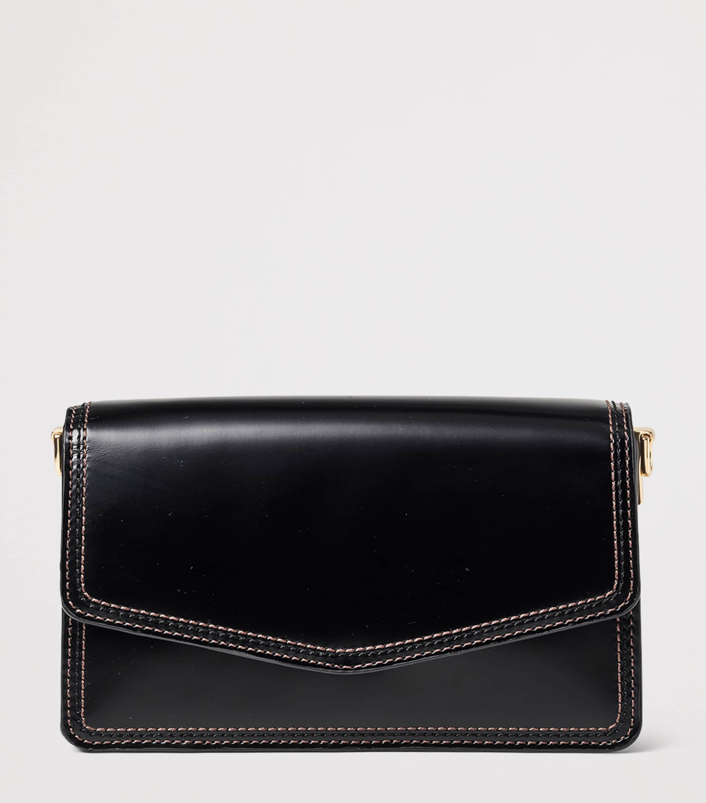 Leather Eliza Clutch Bag BLACK Image 2