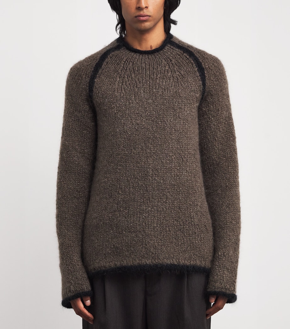 Mohair-Wool Rider Roundneck Sweater STEEL MOHAIR Image 3