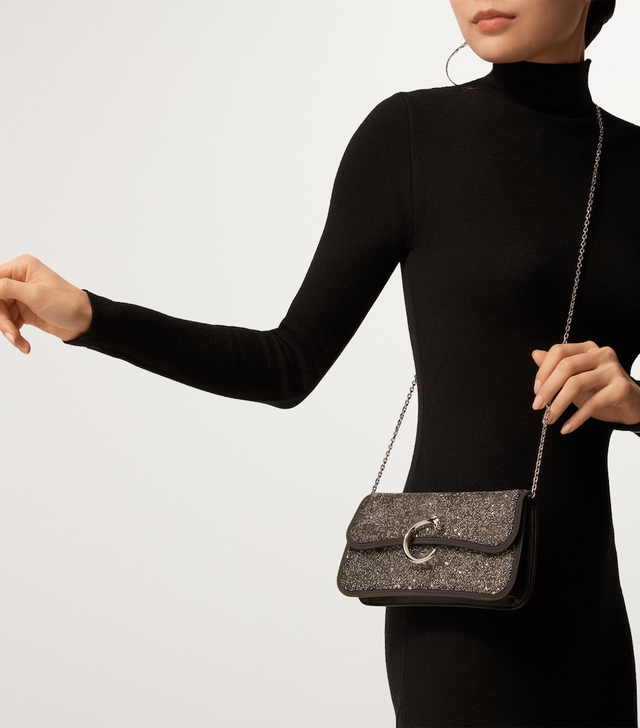 Mini Embellished Panthère de Cartier Cross-Body Bag SILVER & BLACK Image 2