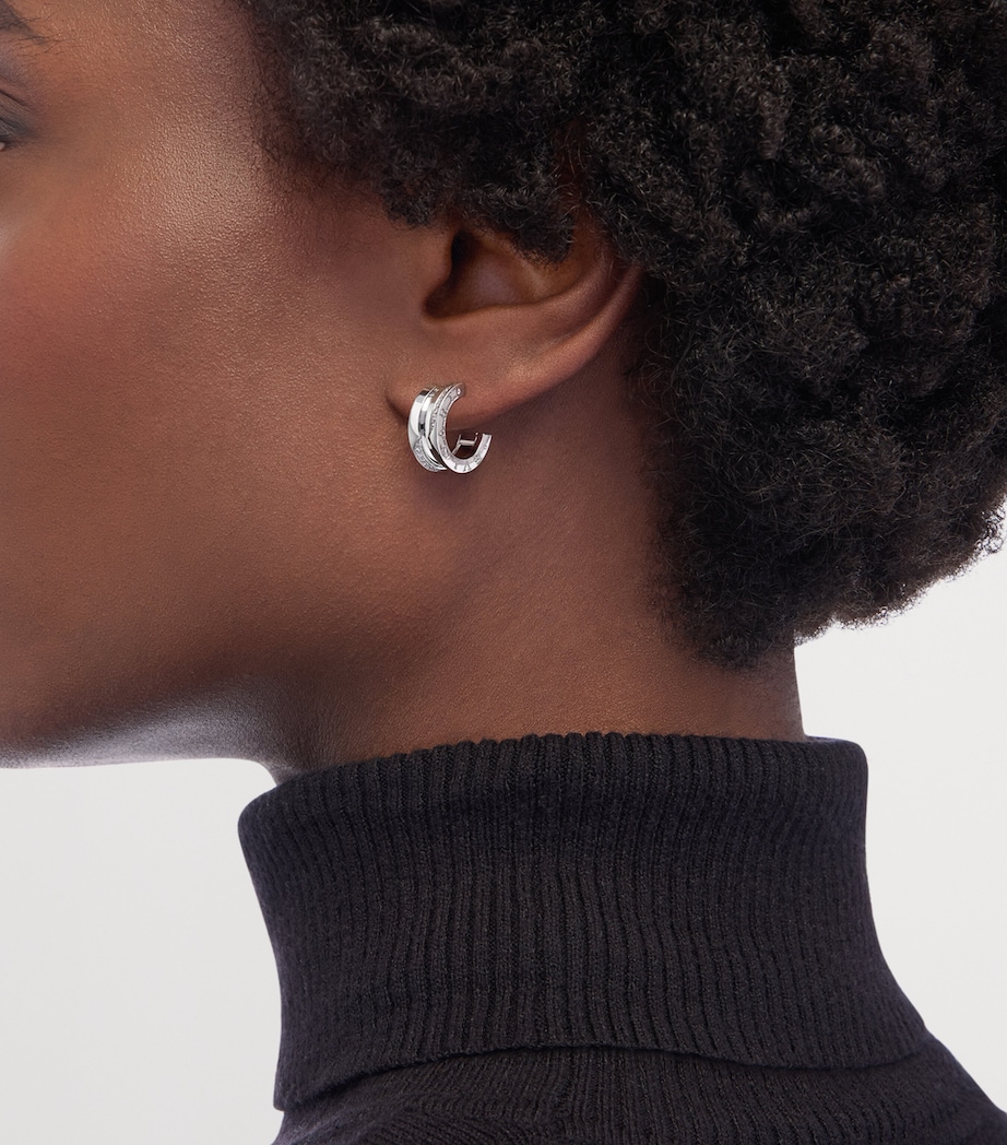 White Gold and Diamond B.zero1 Earrings GOLD Image 4