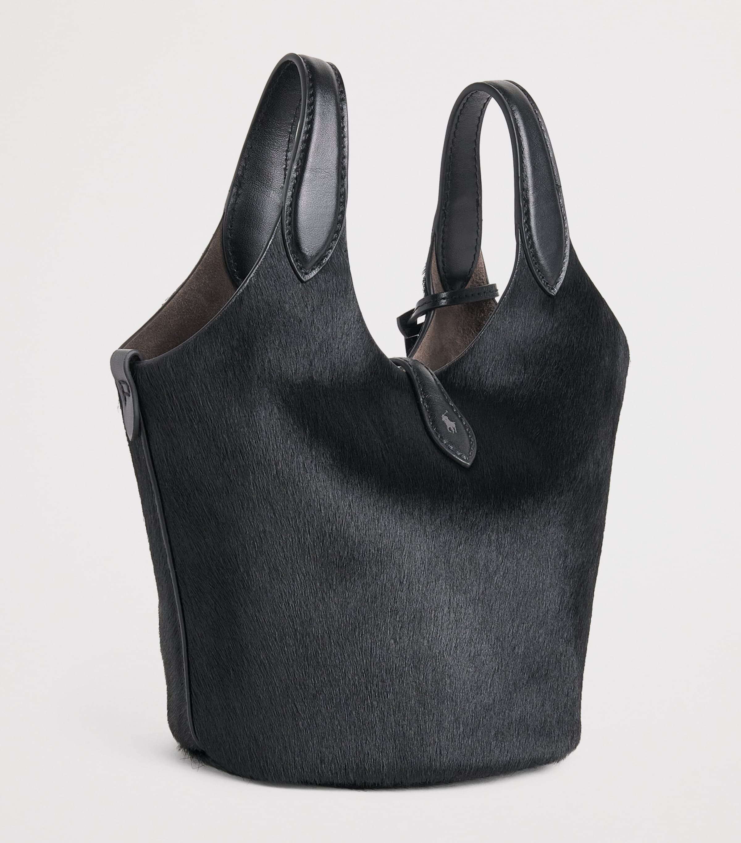 Polo Ralph Lauren Small Haircalf Polo Play Cross-Body Bag Black Image 3