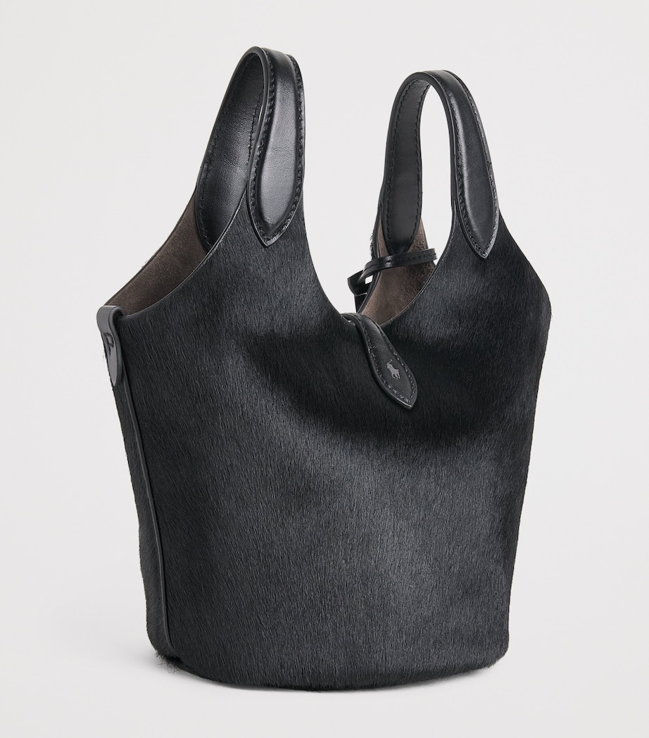 Polo Ralph Lauren Small Haircalf Polo Play Cross-Body Bag Black Image 3