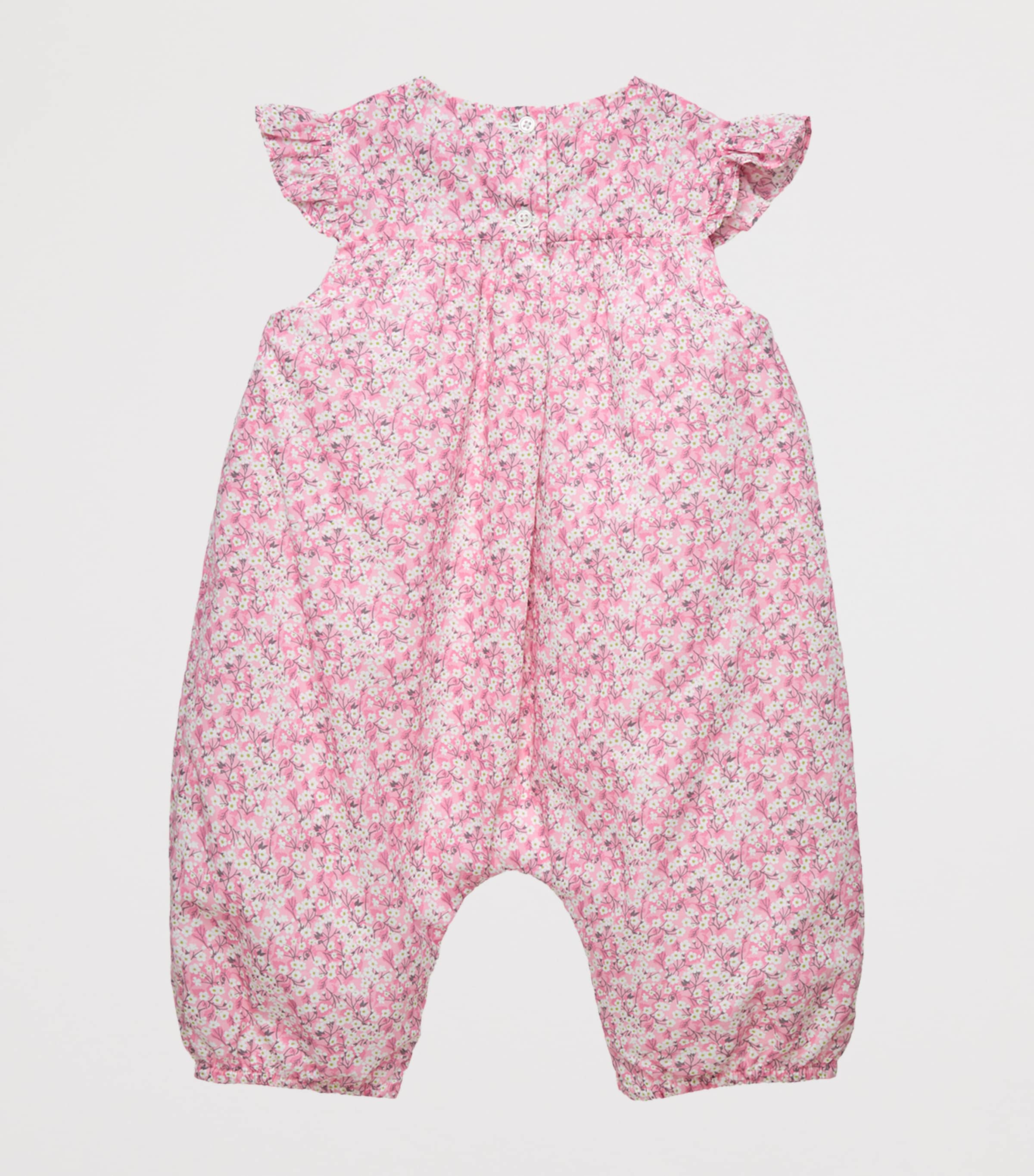 Cotton Liberty Print Playsuit (3-24 Months) PINK MITSI VALERIA Image 2
