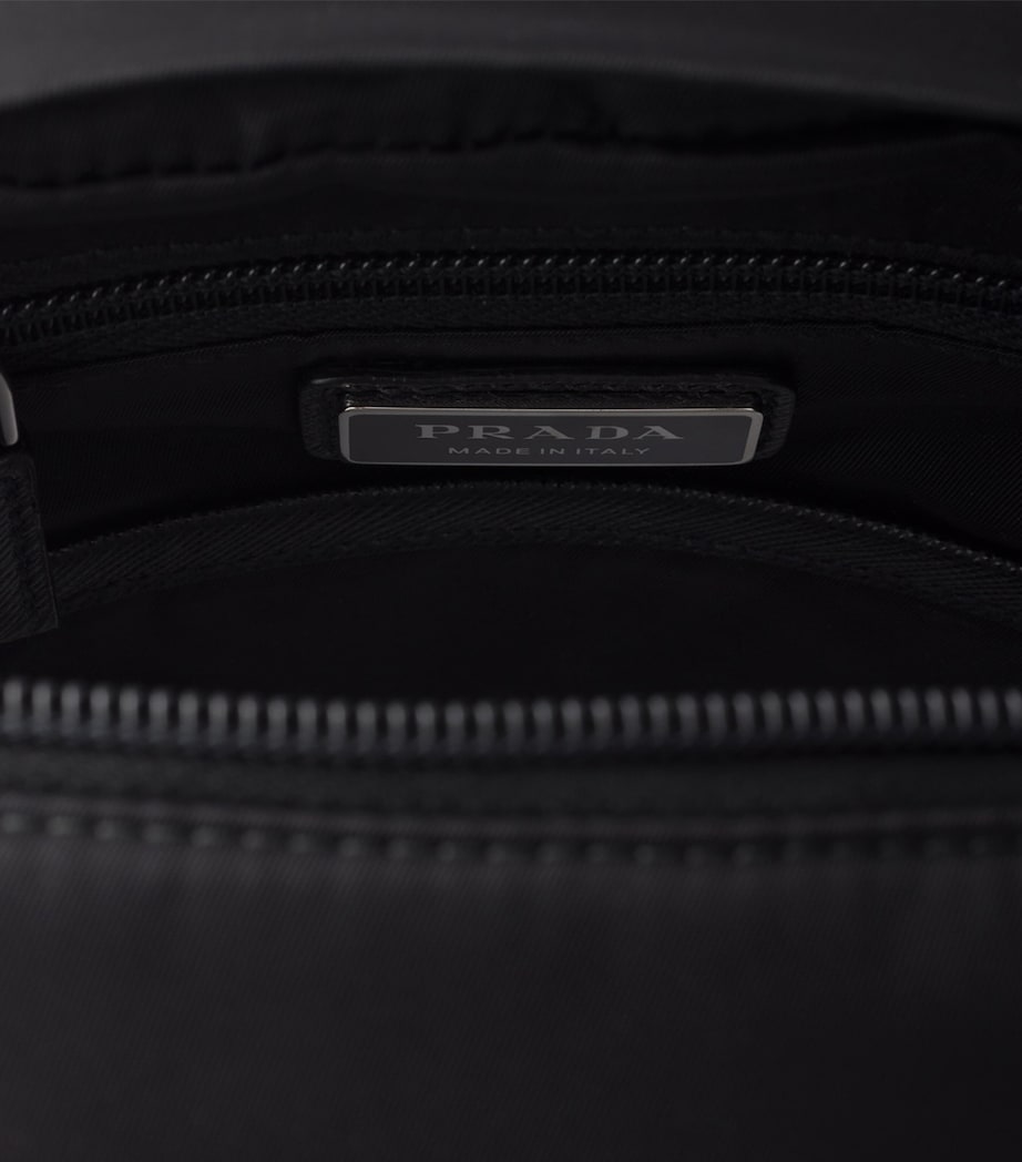 Re-Nylon and Saffiano Leather Backpack F0002 Image 4