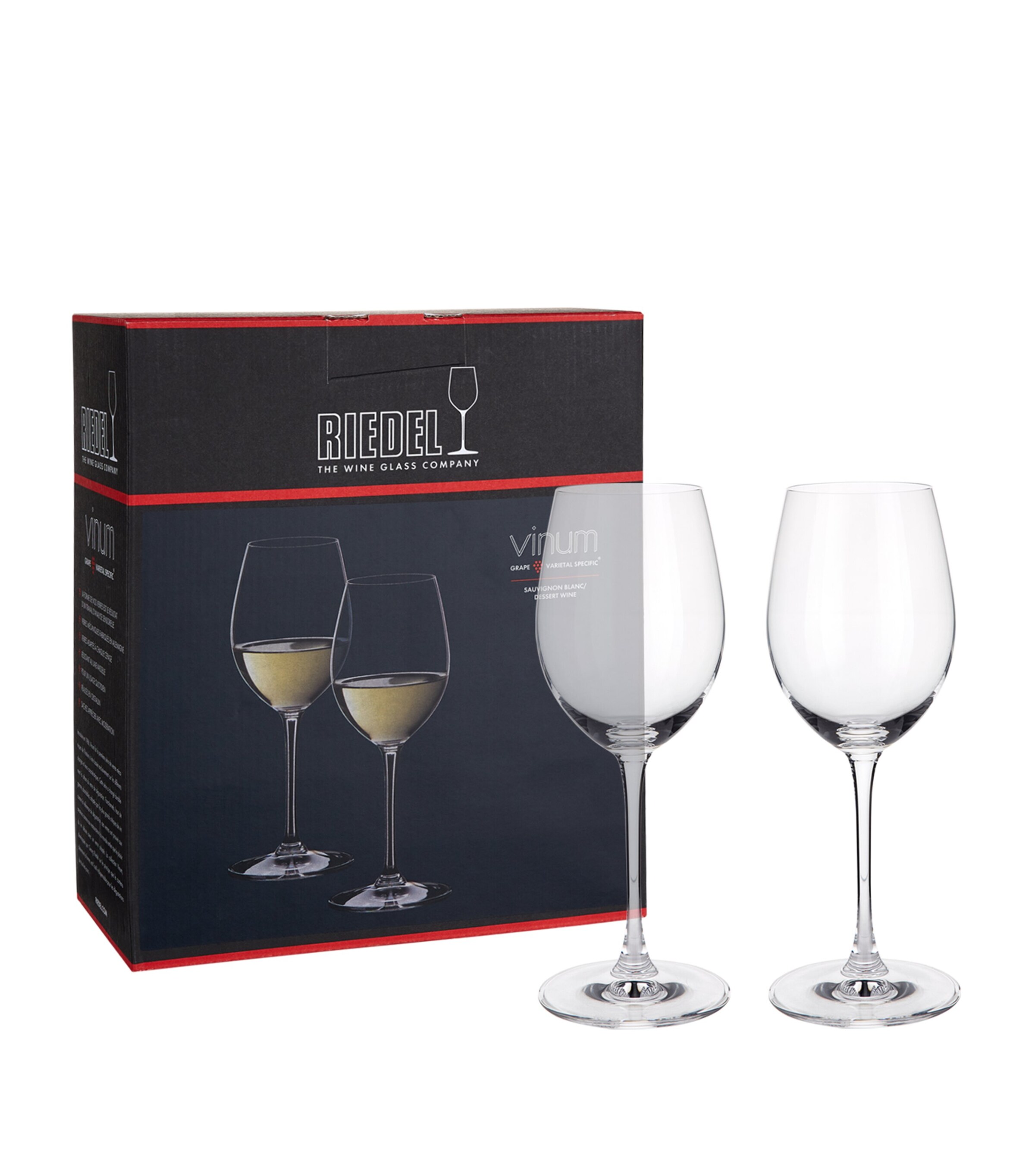 Riedel Set of 2 Crystal Vinum Dessert Wine Glasses (356ml) Clear Image 3