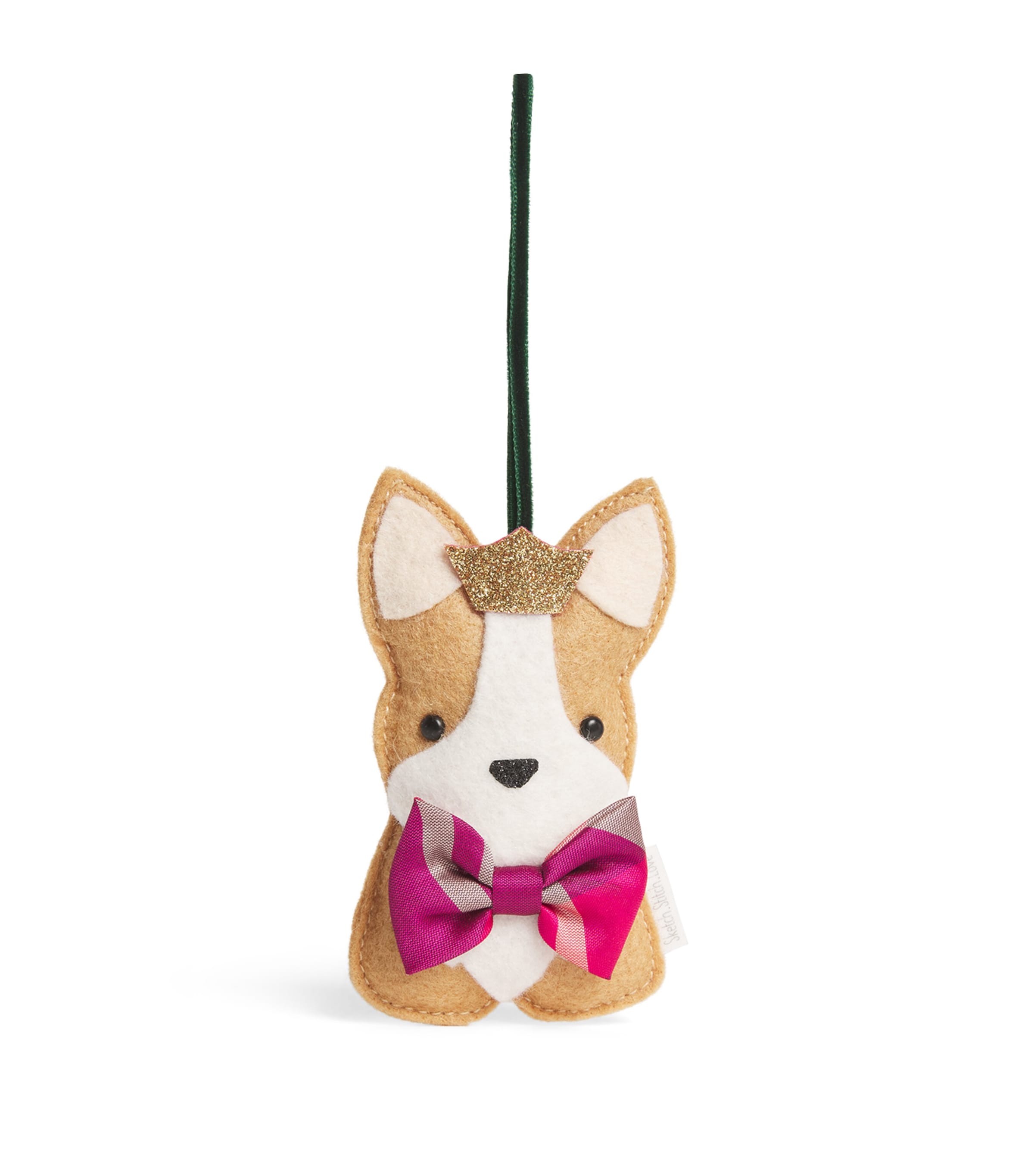 Sketch.switch.love Sketch. Switch. Love Tartan Corgi Tree Decoration In Multi