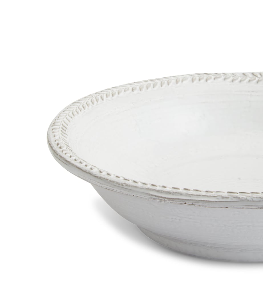 Set of 4 Hillcrest Pasta Bowls (22cm) WHITE Image 2
