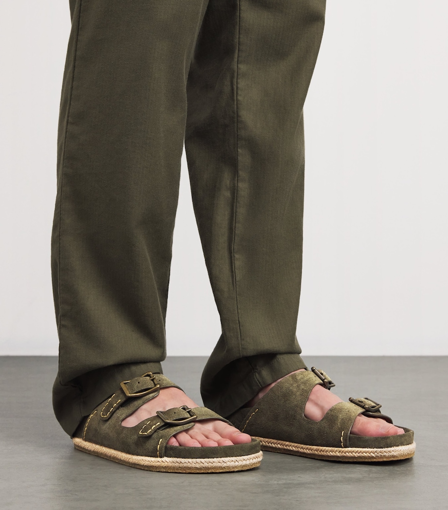 Suede Turbach Sandals DARK GREEN Image 1