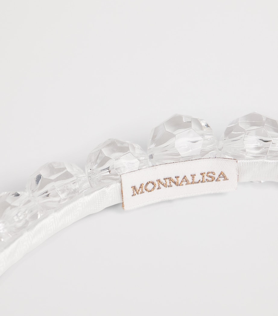 Monnalisa Crystal Headband Cream Image 4
