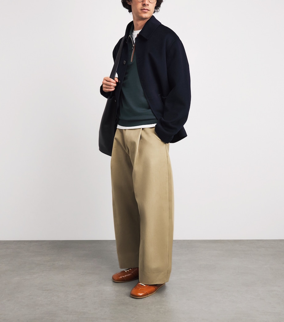 Paul Smith Mens Merino Wool Quarter-Zip Sweater Image 2