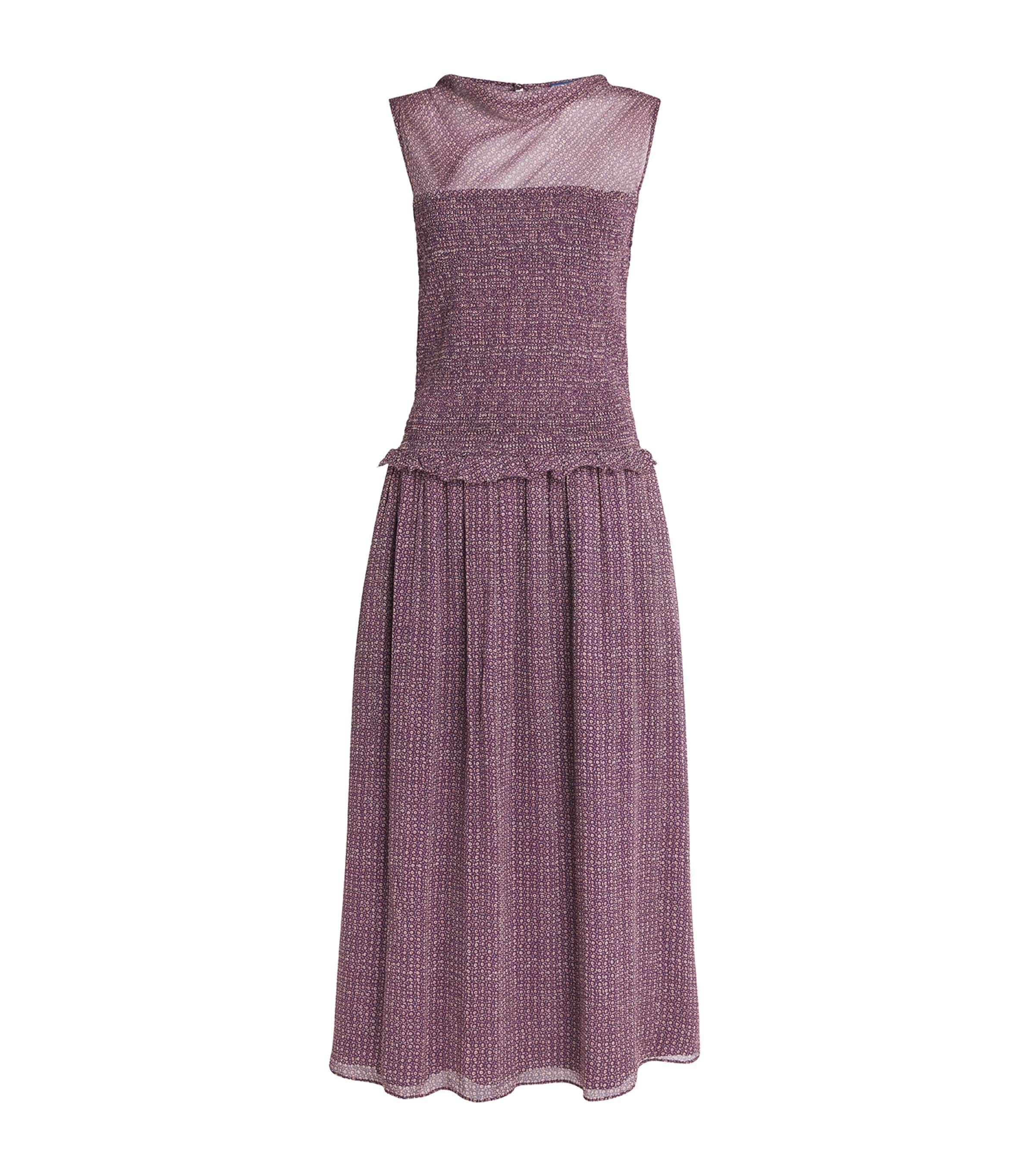 Floral Smocked Midi Dress 2007 MLTI PURPLE CRM Image 1