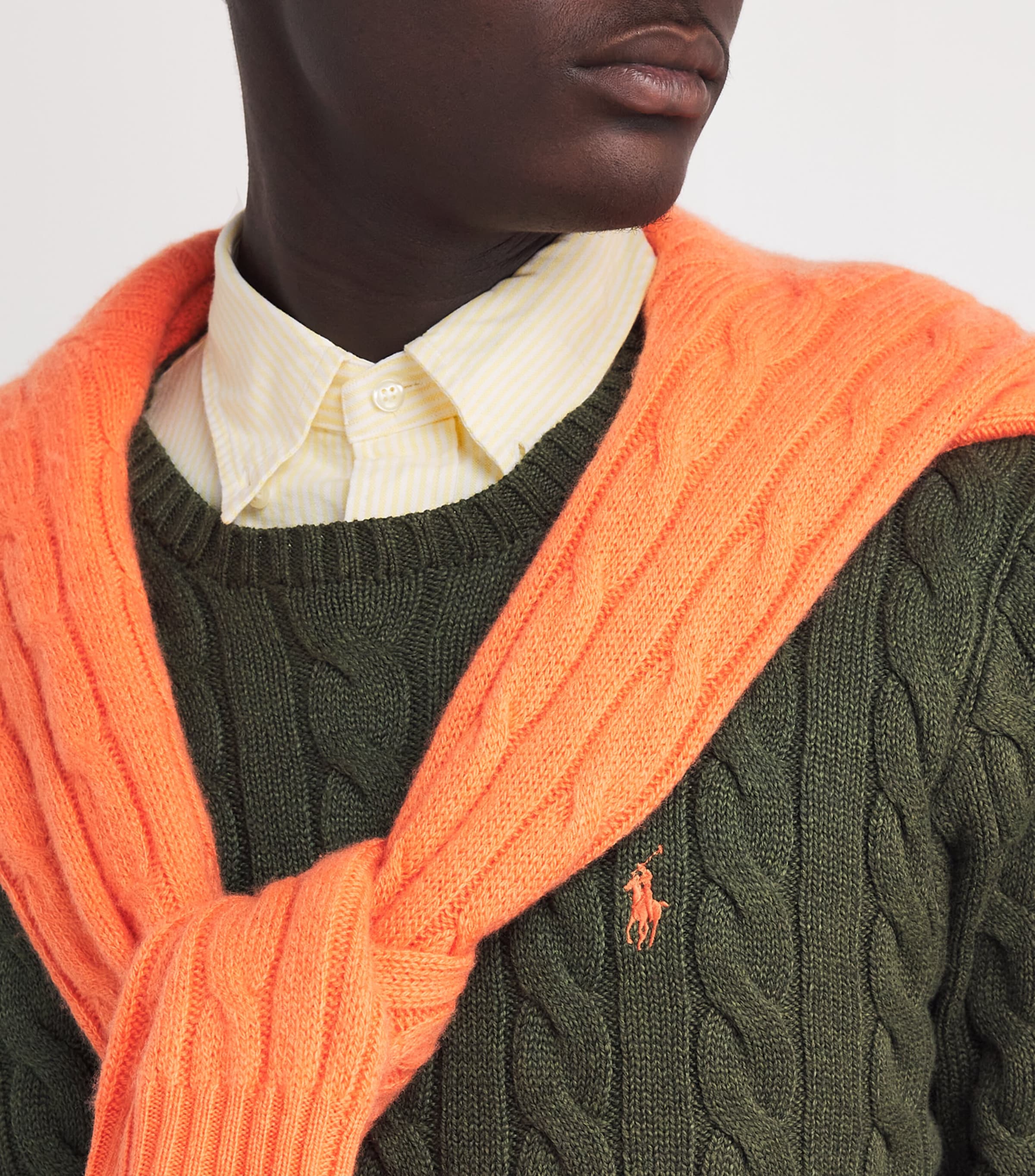 Custom Fit Stripe Oxford Shirt 6636D YLLW OXFRD/WHT Image 6