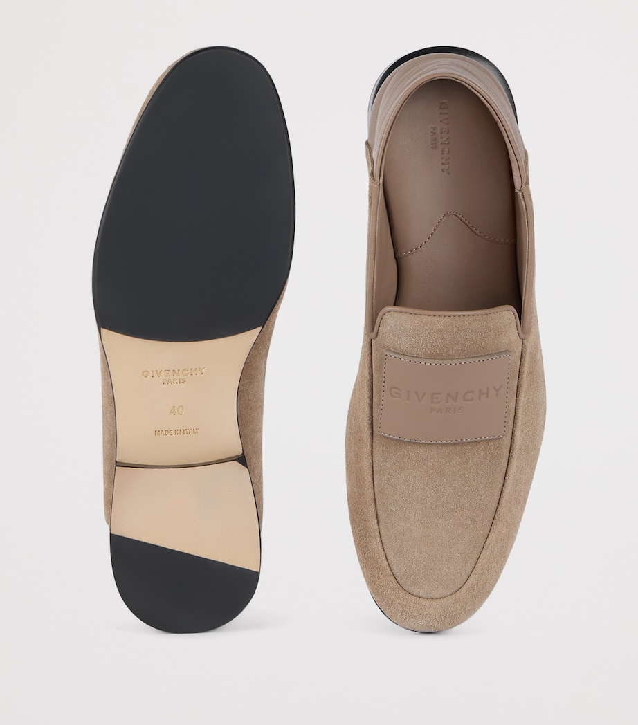 Suede Logo Label Loafers BEIGE Image 5