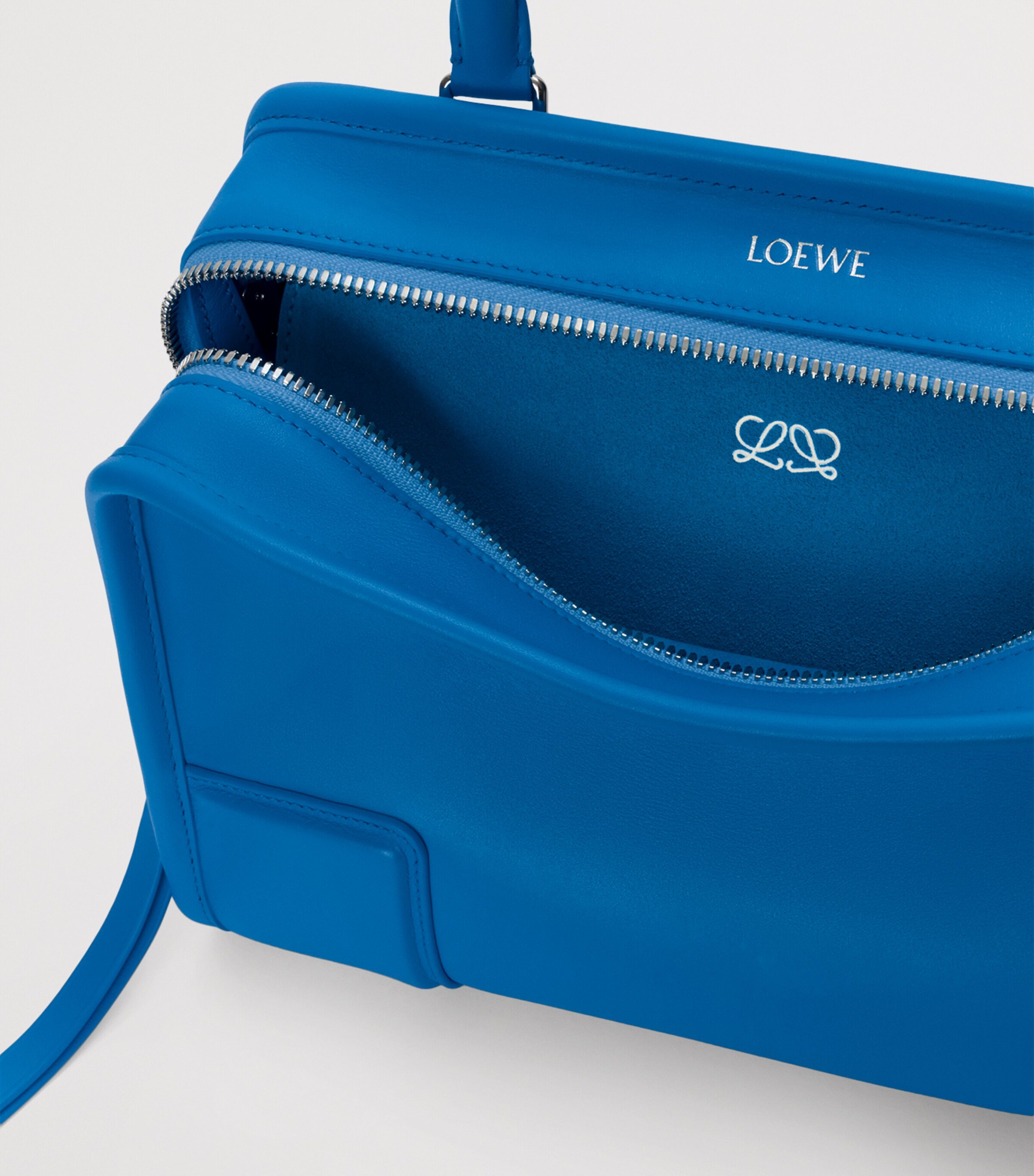 LOEWE Small Leather Amazona 180 Top-Handle Bag Royal Azur Image 7