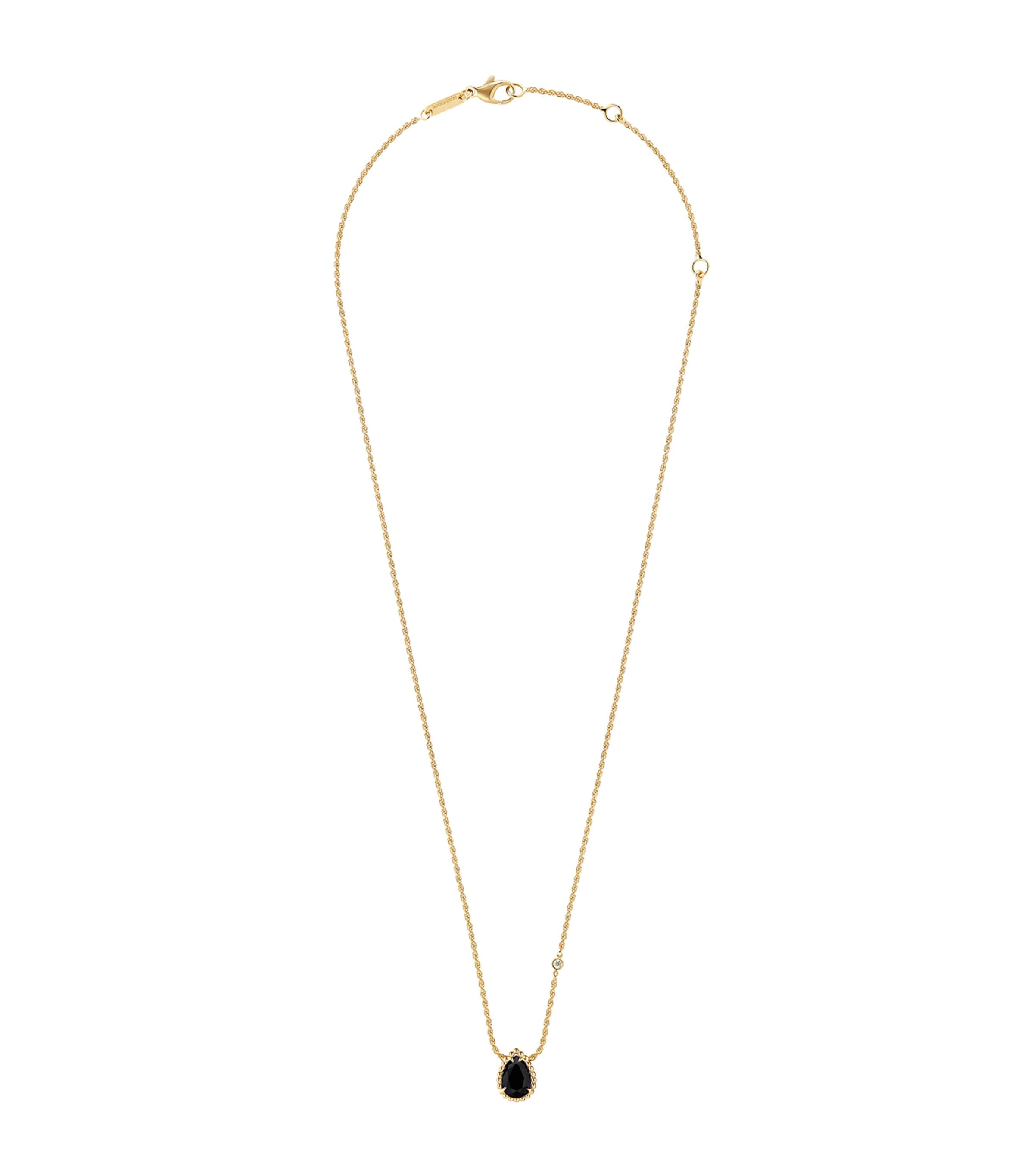 Boucheron Yellow Gold, Diamond and Onyx Serpent Bohème Pendant Necklace Yellow Gold Image 1