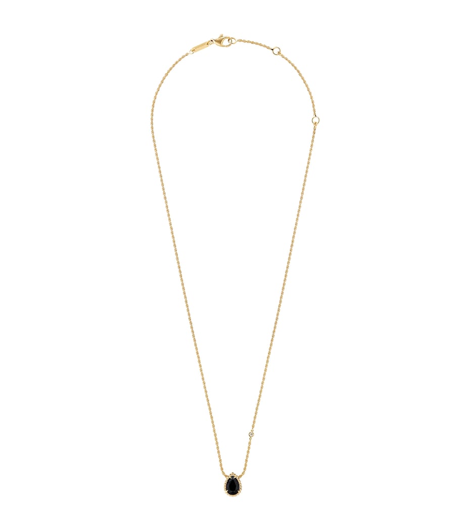 Boucheron Yellow Gold, Diamond and Onyx Serpent Bohème Pendant Necklace Yellow Gold Image 1
