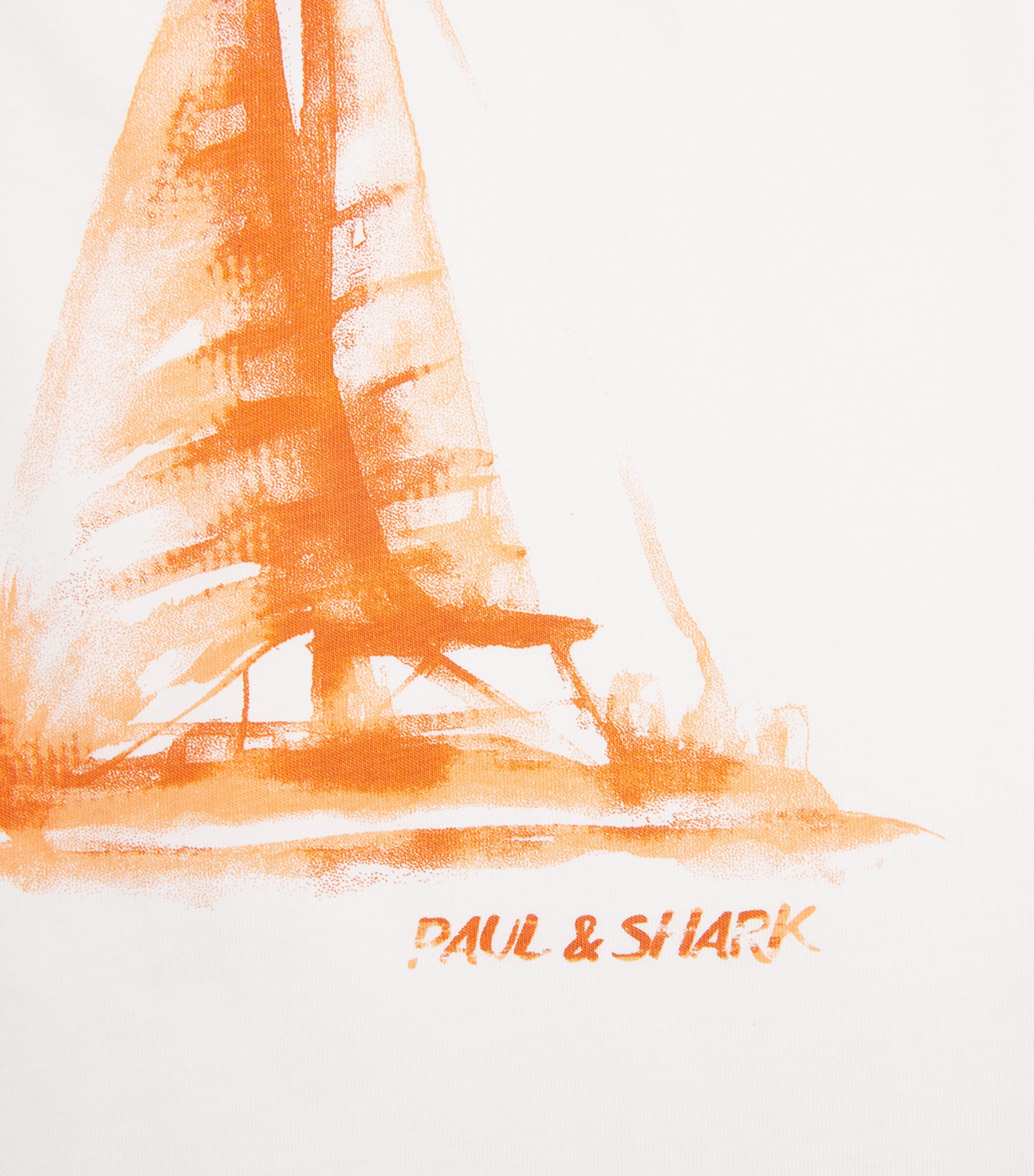 Paul & Shark Cotton Printed T-Shirt (8-14 Years) Optical White Image 3