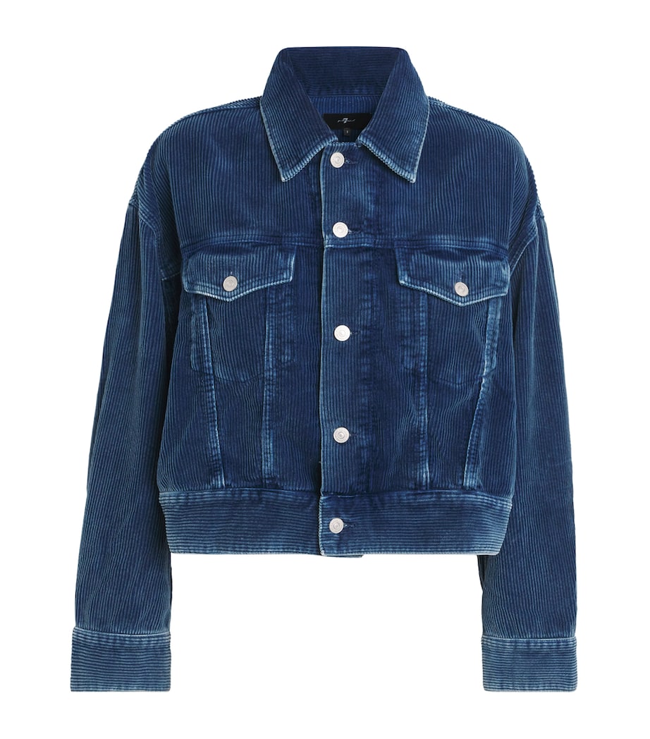 Corduroy Oli Cropped Trucker Jacket OXNARD Image 1