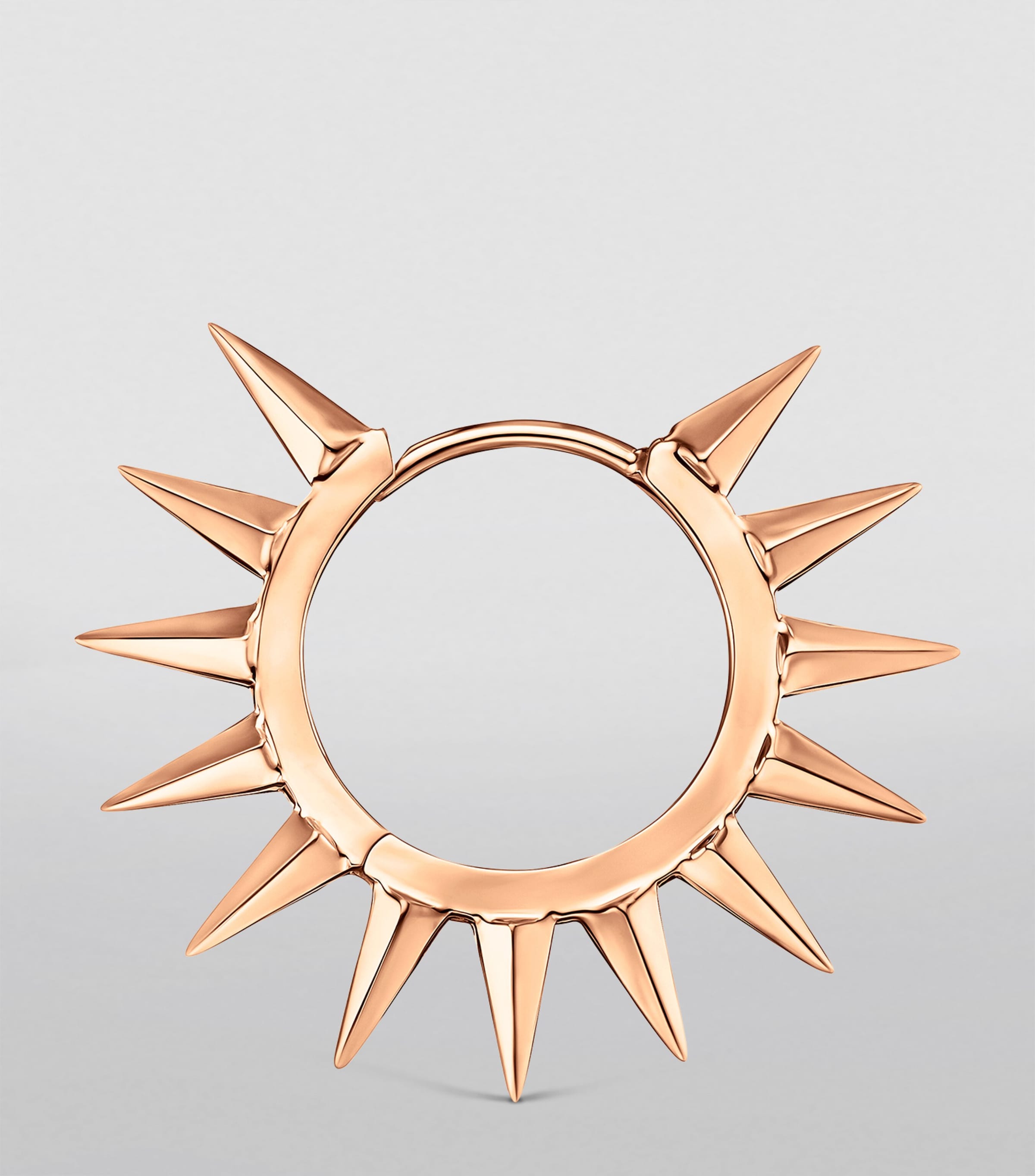 Rose Gold Metal Mohawk Hoop Earring (9.5mm) ROSE GOLD Image 3