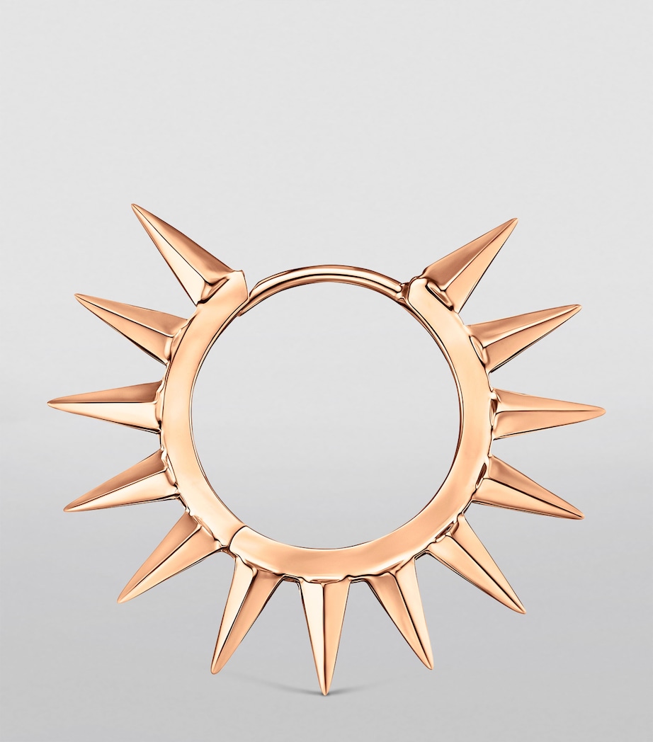 Rose Gold Metal Mohawk Hoop Earring (9.5mm) ROSE GOLD Image 3