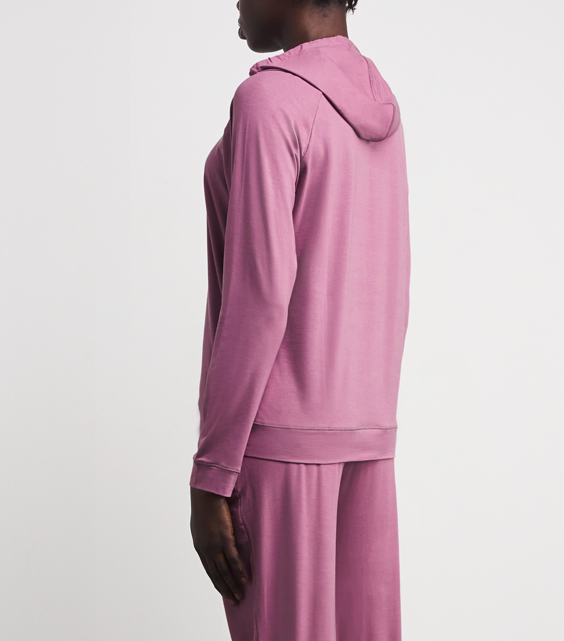 Derek Rose Womens Micromodal Basel Hoodie Purple Image 4