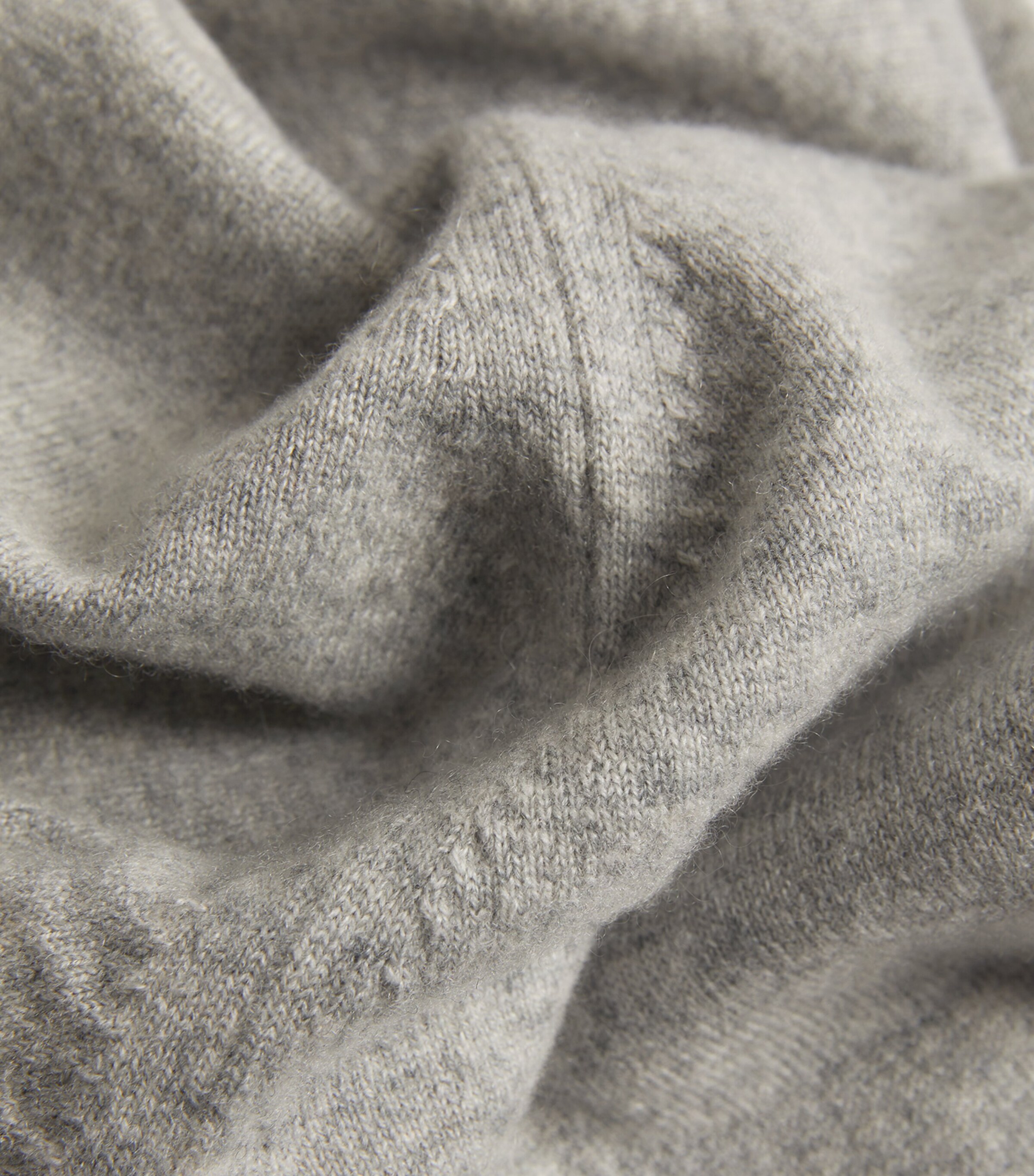 Sunspel Mens Cashmere Zip-Up Hoodie Gyaa Grey Melange Image 5