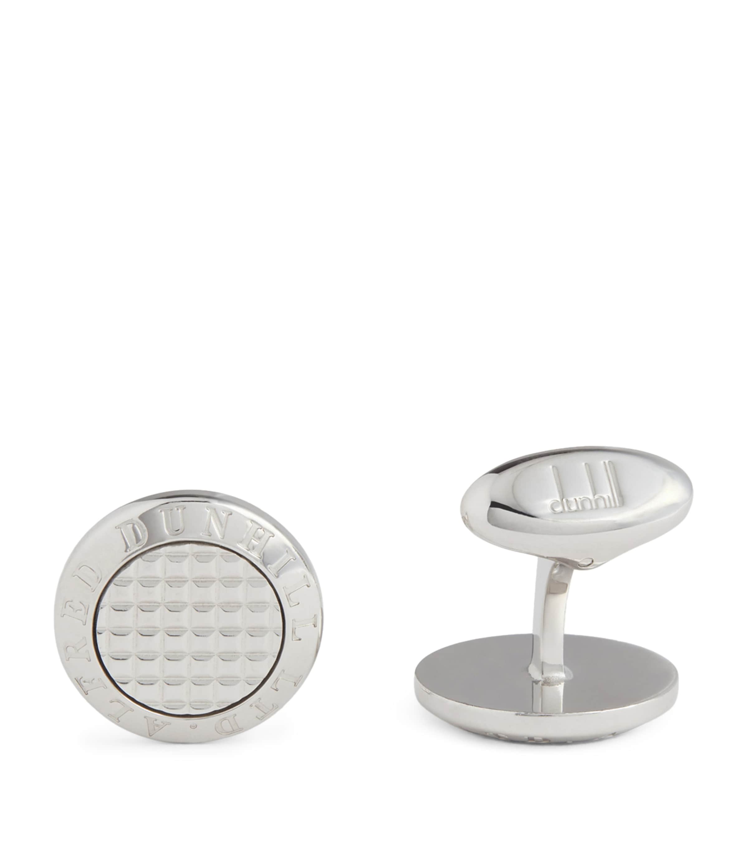Dunhill Sterling Silver AD Coin Hobnail Cufflinks | Men New In | Men Accessories | Cufflinks | Designers | Dunhill | Mens Accessories | Partywear | Mens | Accessories
